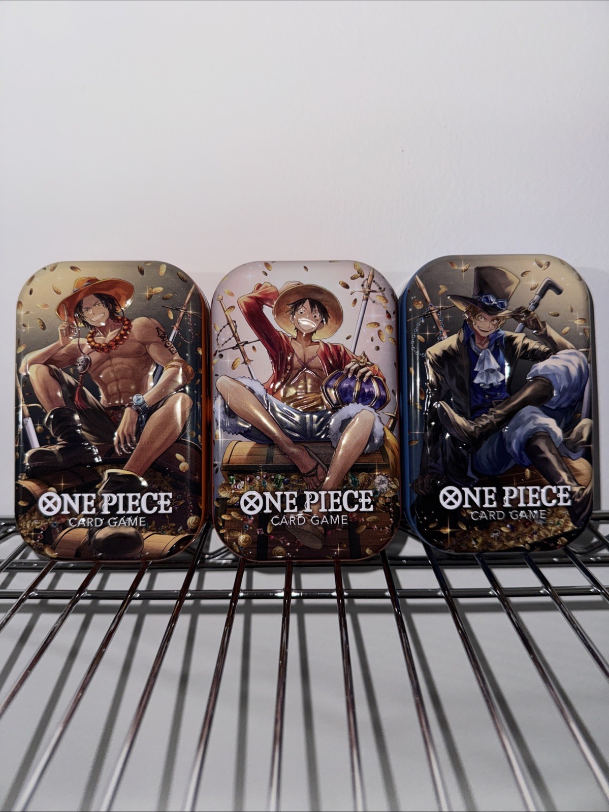 One Piece Mini Tin Vol 2 Set – 3 Empty Tins. 1 of each Character. No cards.