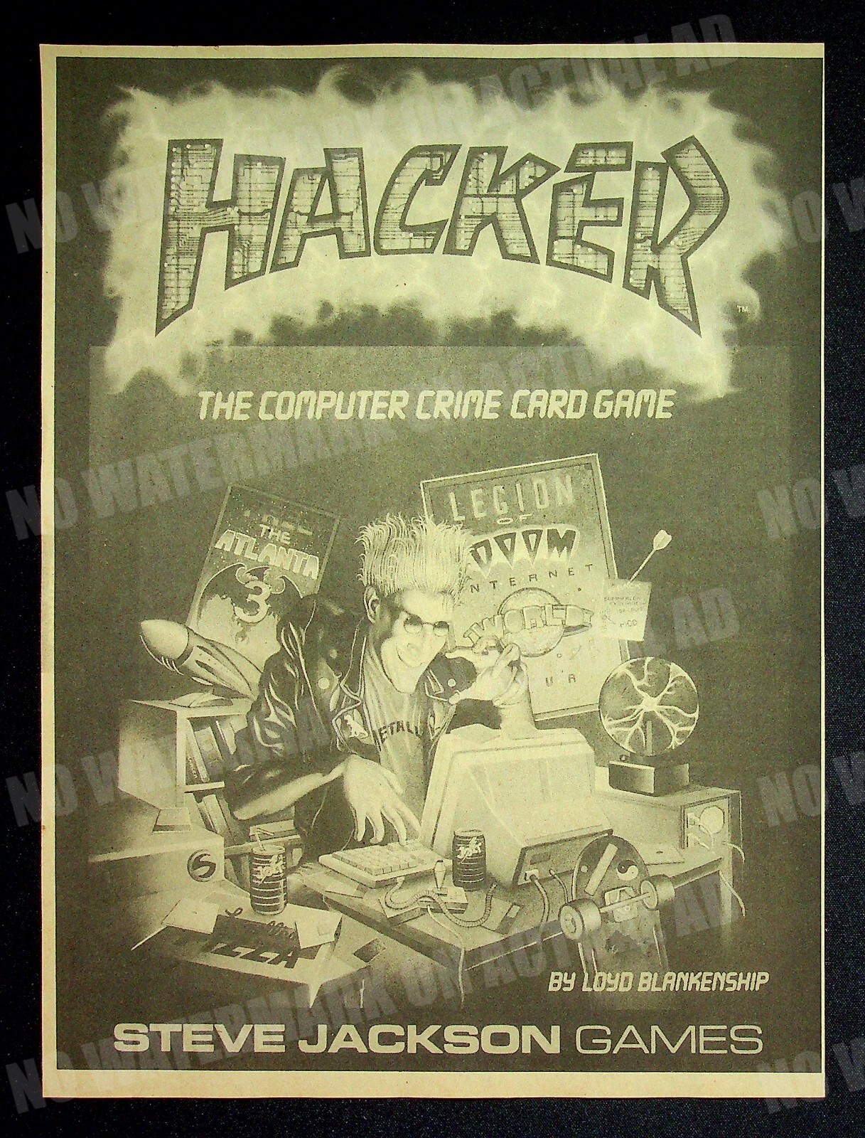 Hacker Computer Crime Card Game Steve Jackson Print Magazine Ad Poster ADVERT