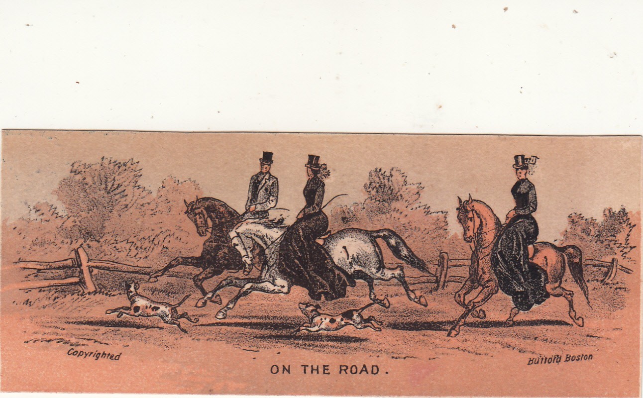 Carriages for Weddings & Funerals ON THE ROAD Horses Vict Card c1880s