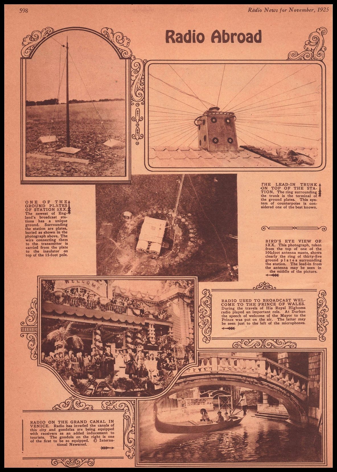 1925 Prince Edward Of Wales Speech At Durban South Africa Photo Radio Print Ad