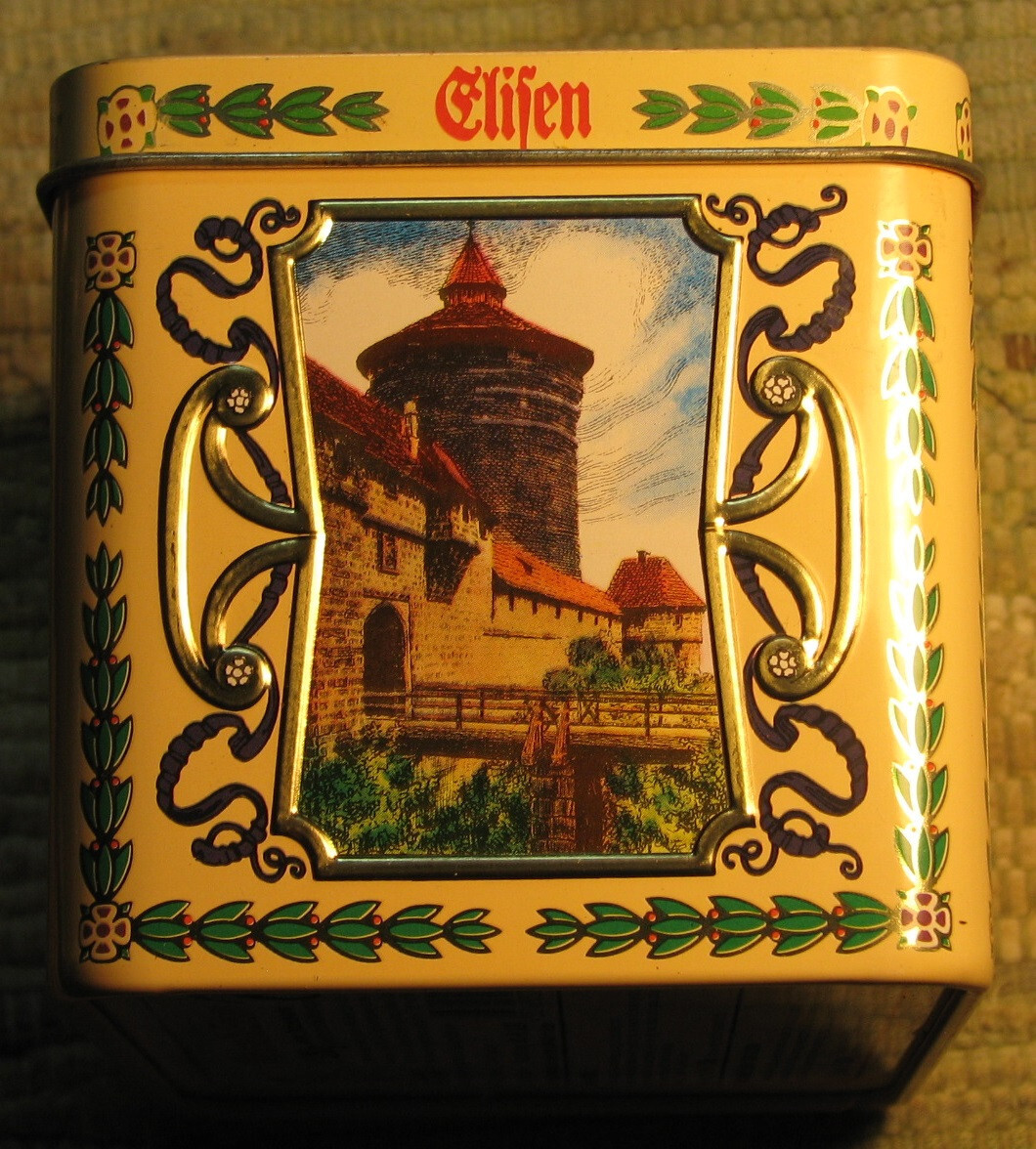 Weissella Elisen Nuremberg Gingerbread Tin Box 1996 Germany NO MUSIC