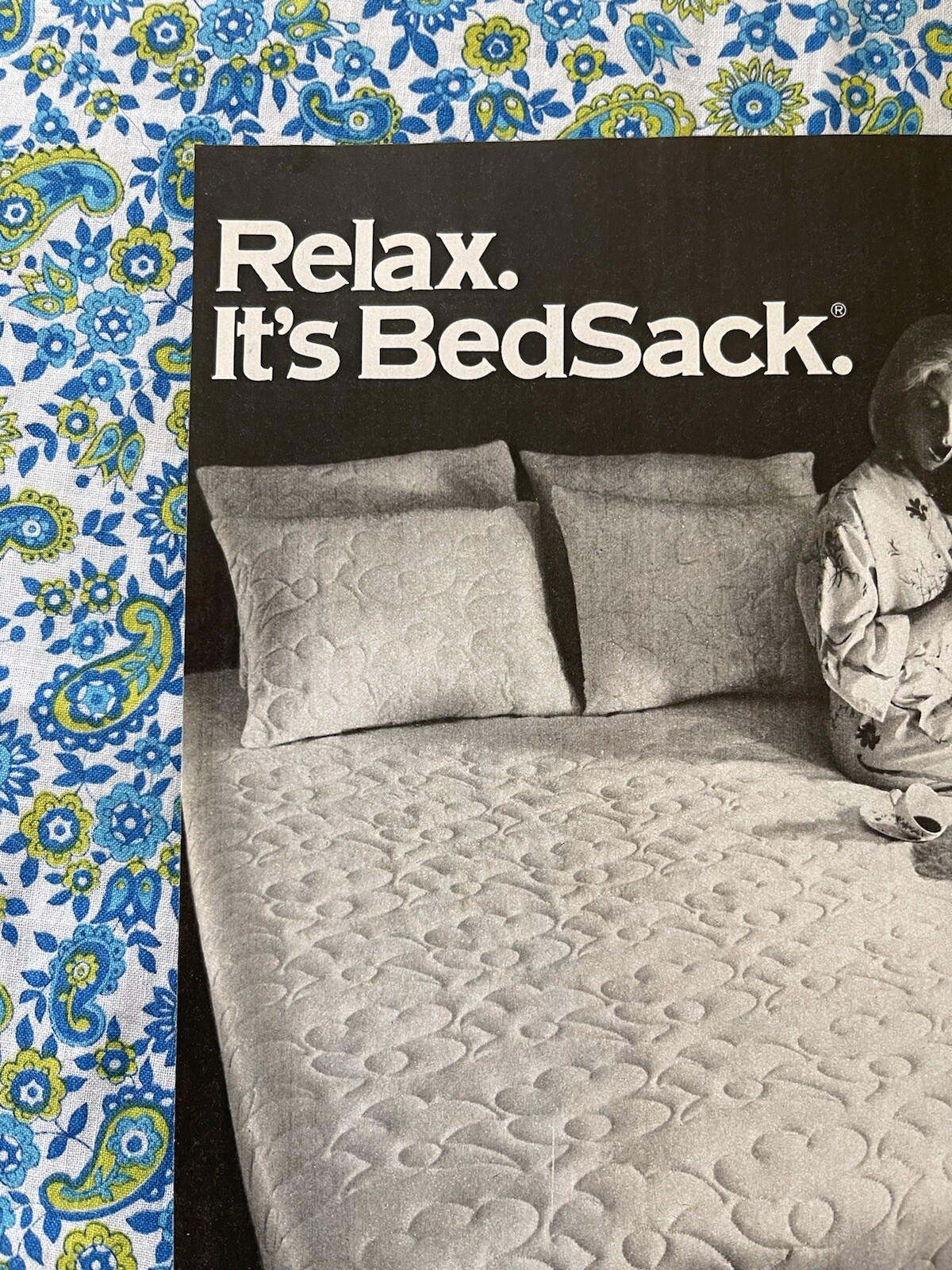 Vintage 1980 BedSack Print Ad – Ad Only Mattress Pad Cover Ad