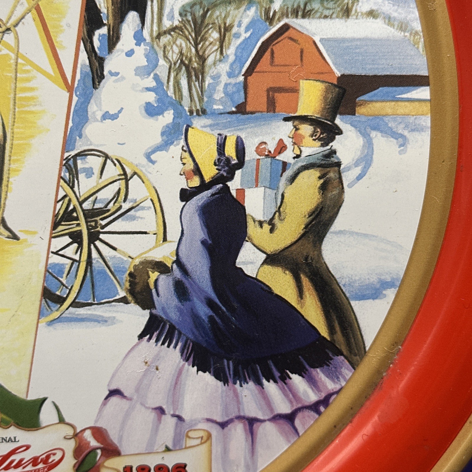 Vtg Collin Street Bakery Fruitcake Tin Corsicana TX USA 100 Years 1896-1996