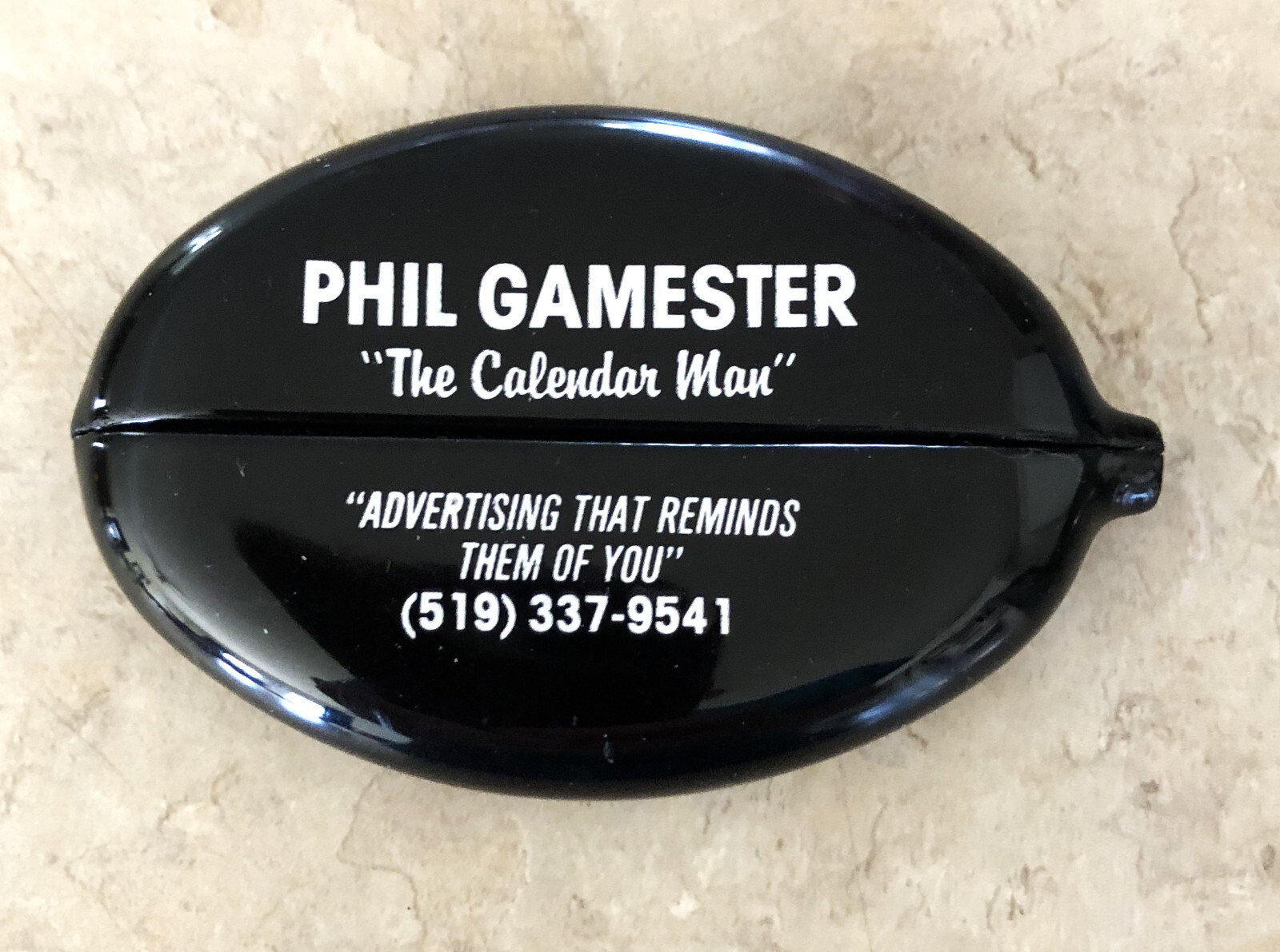 Black Quickcoin Rubber Change Purse , Gamester Advertising Sarnia, Ontario