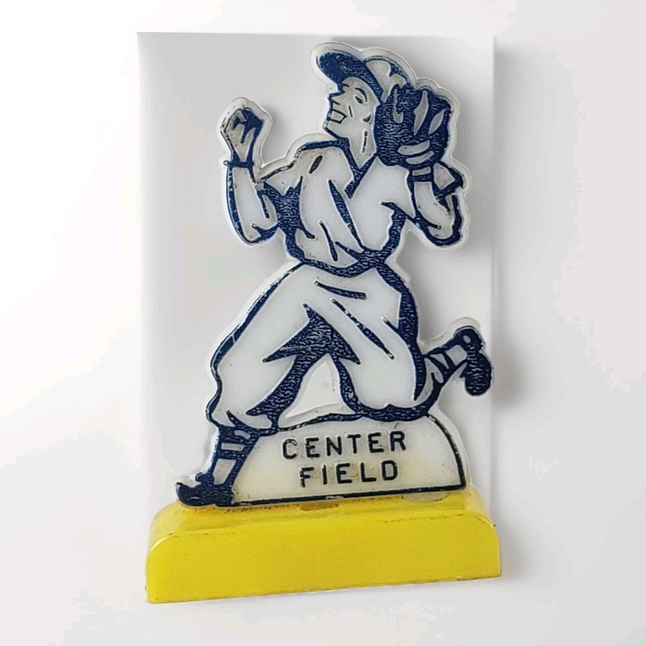 Vintage Premium Cracker Jack Prize Toy Baseball Center Field Stand Up