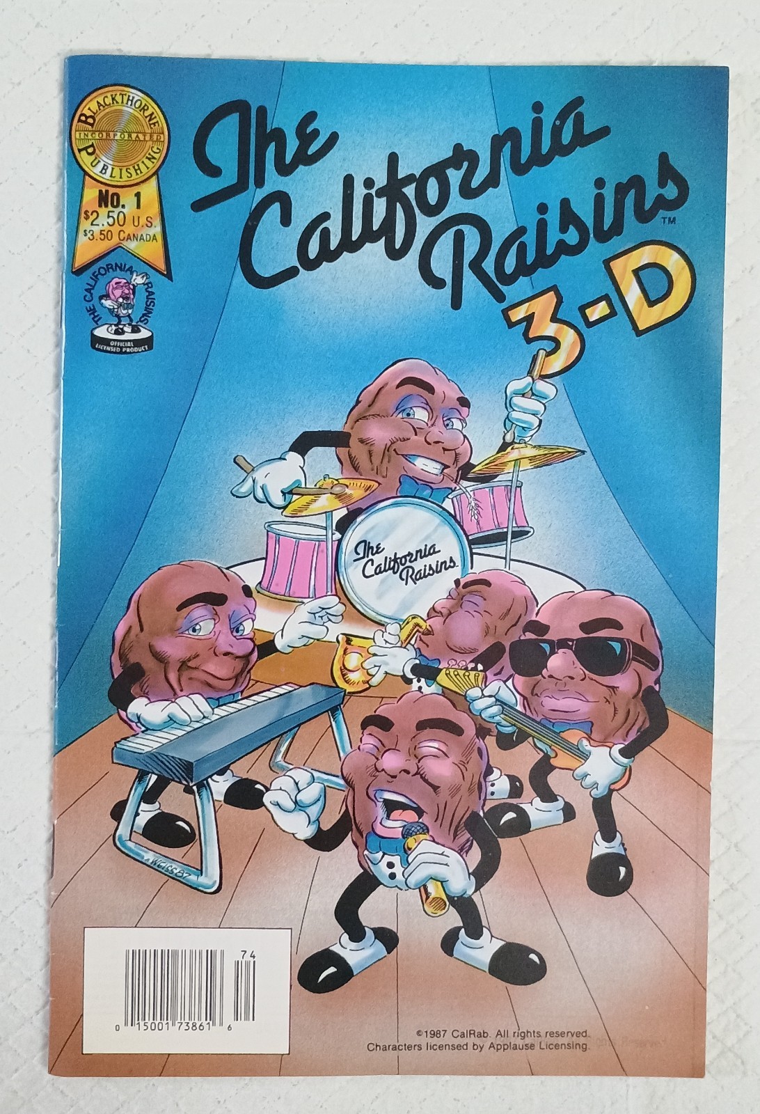California Raisins 3-D Comic Book w/Glasses (Brand New – Unsealed)