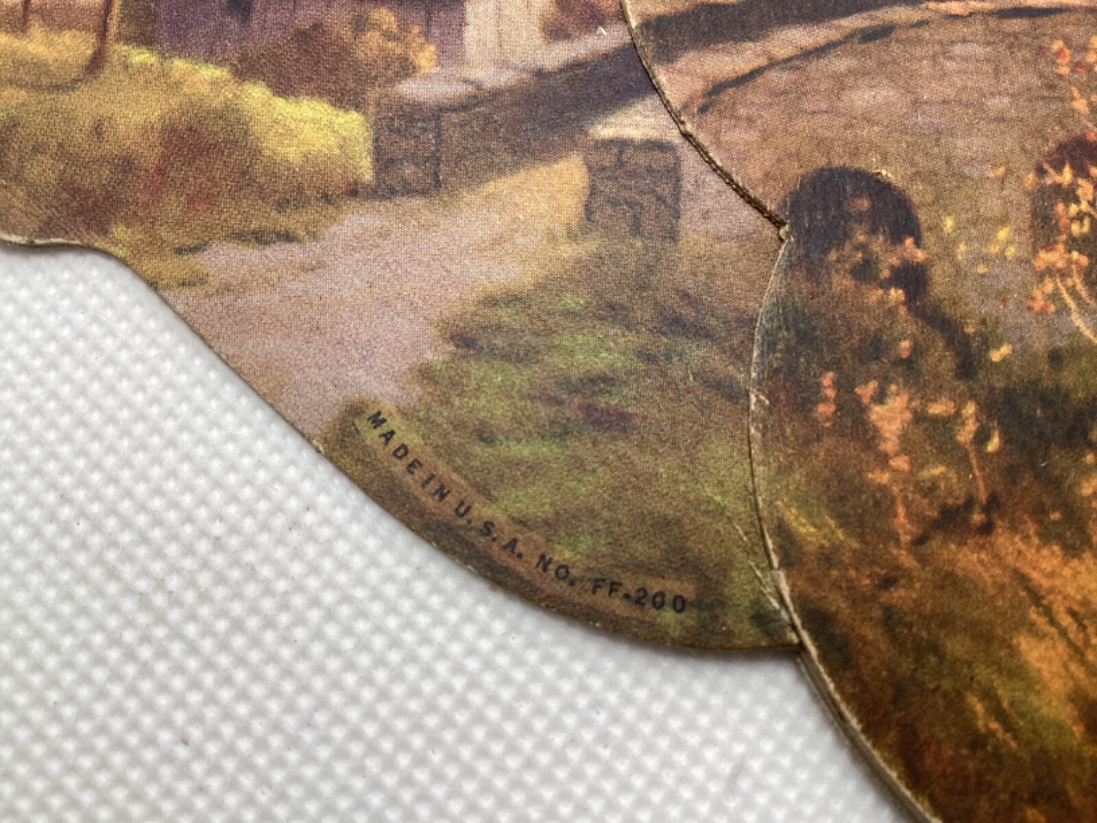 Vintage Tri-Fold Advertising Fan – Landscape Design – Department store ad