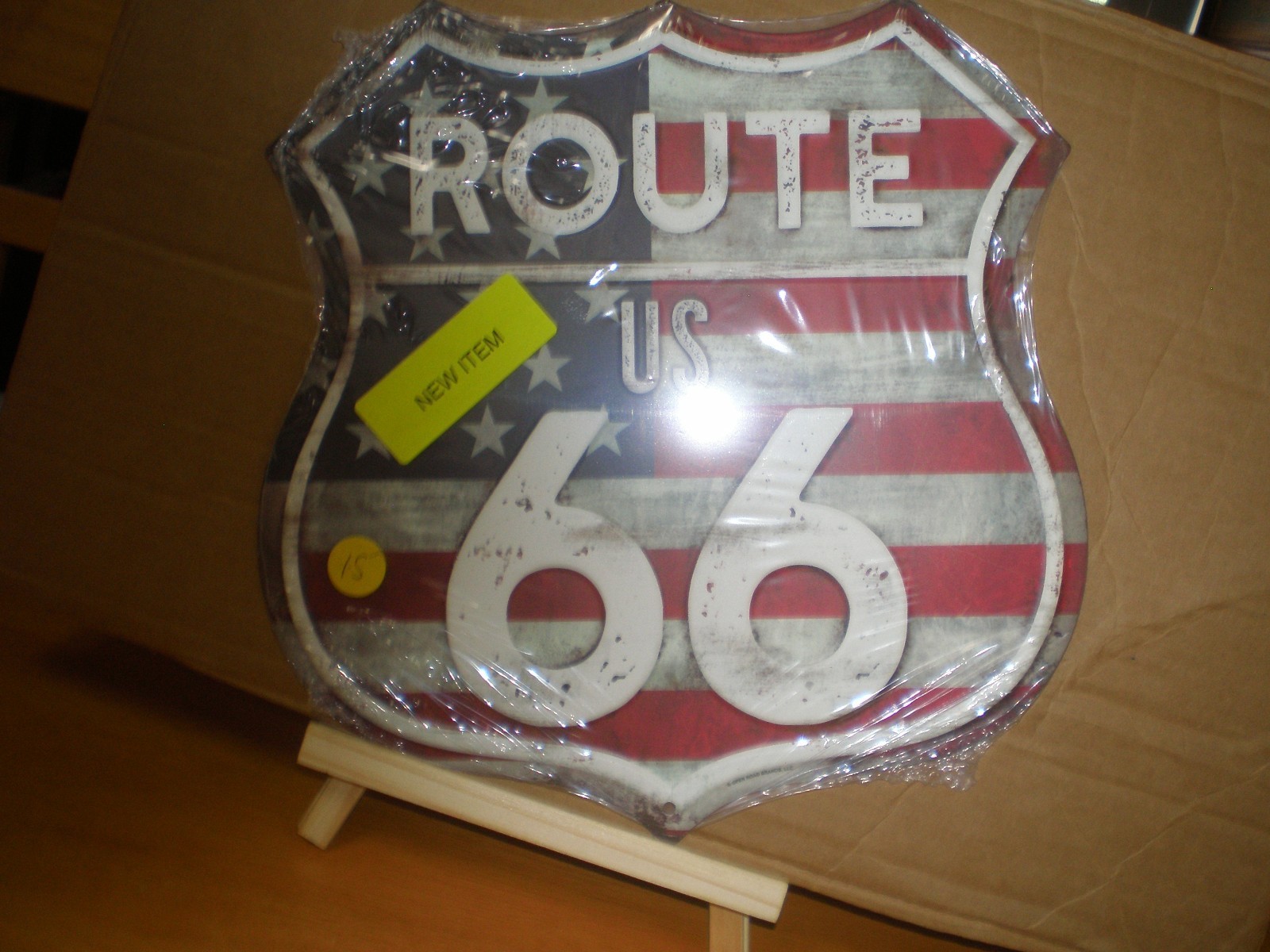 Route 66 Tin Sign !2 inch round-# 1629831