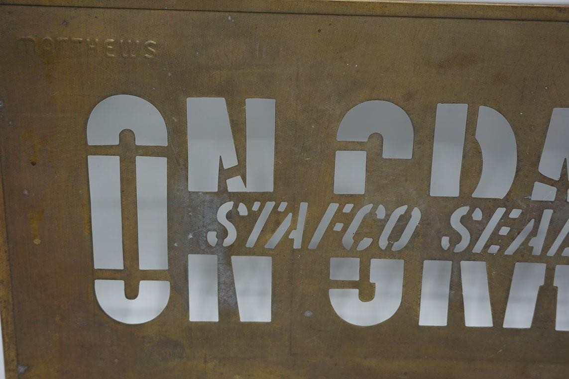 Brass Stencil Stafco Sealer On Grade Matthews Bronze International