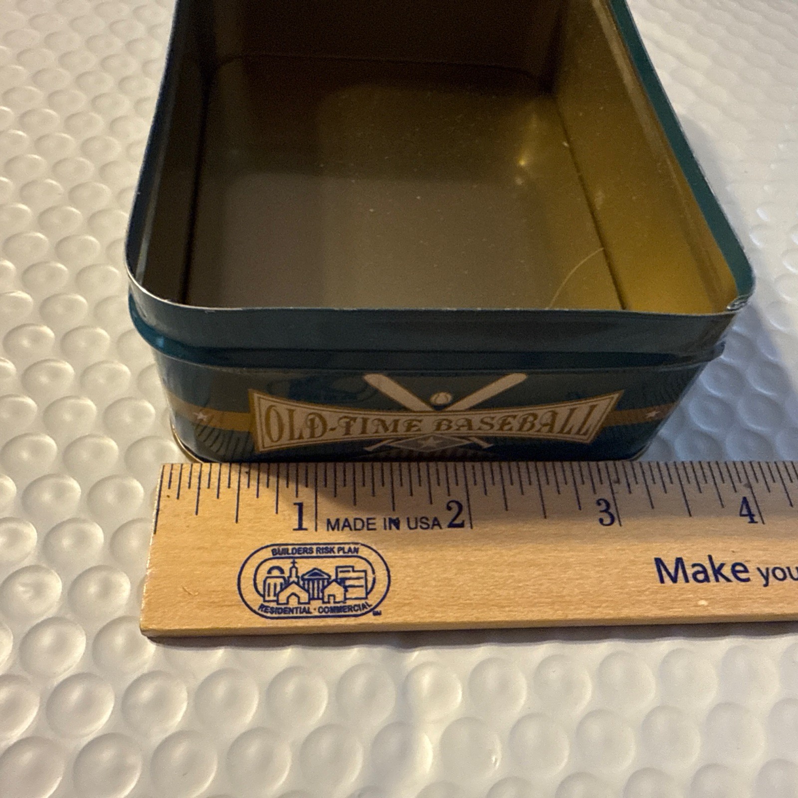 Small Vintage Gift Company Old-Time Baseball Tin Empty “never used”