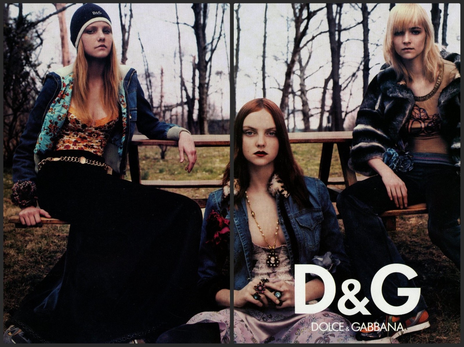 DOLCE & GABBANA magazine AD 312 oop 2004 VALERIE SIPP Jessica Stam AN OOST 2 PGS