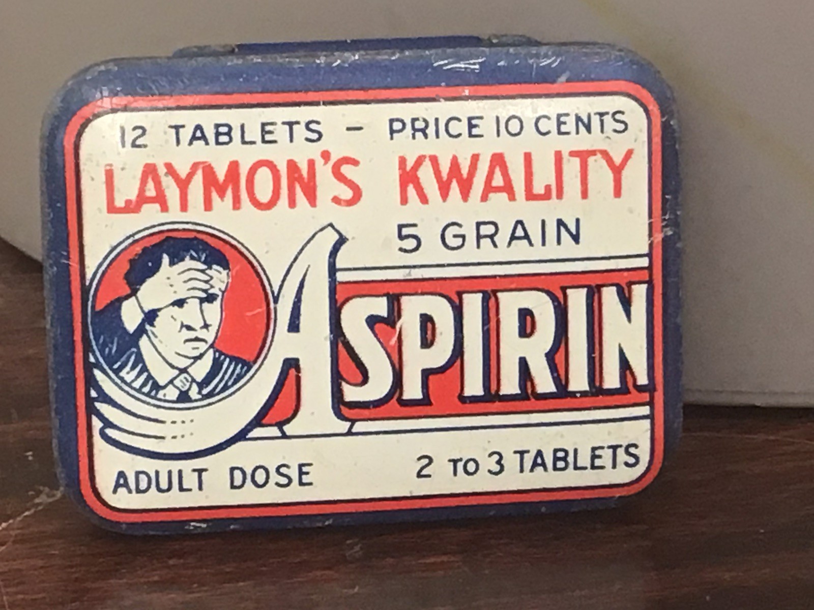 Vintage Laymon’s Pure Aspirin 12 Tablets, 10 Cents Adult Dose 🚨Collector🚨