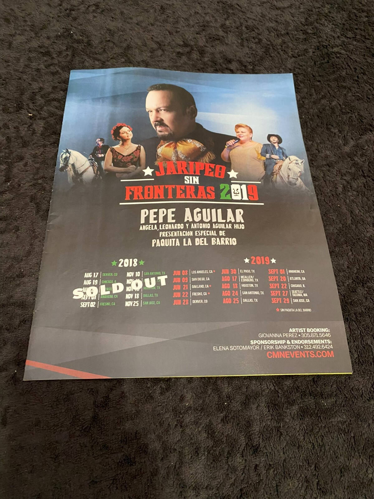 PEPE AGUILAR 2019 congrats ad for sold out U.S. tours “Jaripeo Sin Fronteras”