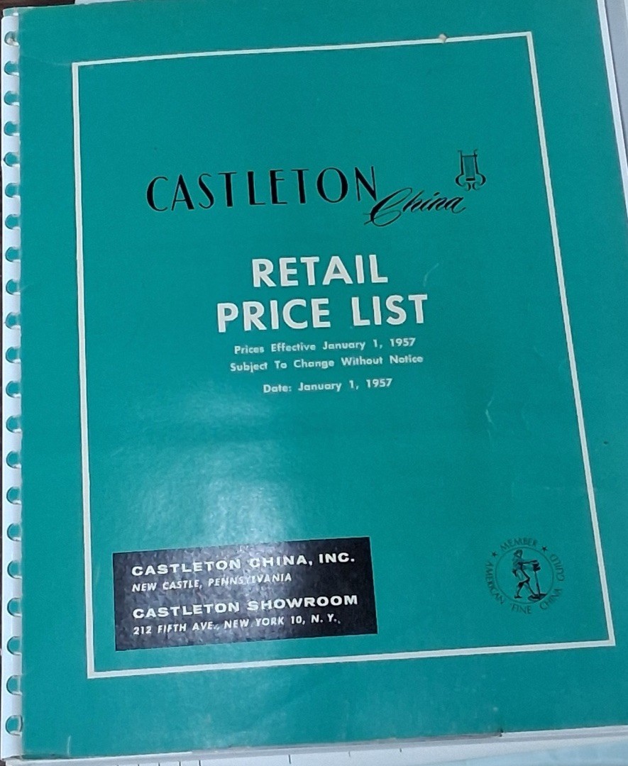 Castleton China Dealer Archive Lot – Price Lists 1957/1962, Letters, Rosenthal