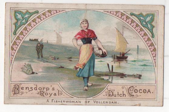 Original 1880s Bensdorps Royal Dutch Cocoa Trade Card