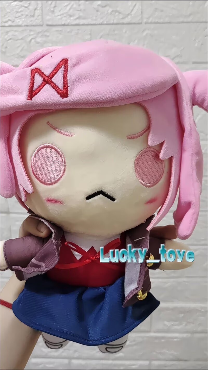24cm Doki Doki Literature Club Natsuki Plush Doll Stuffed Dress up . Pillow