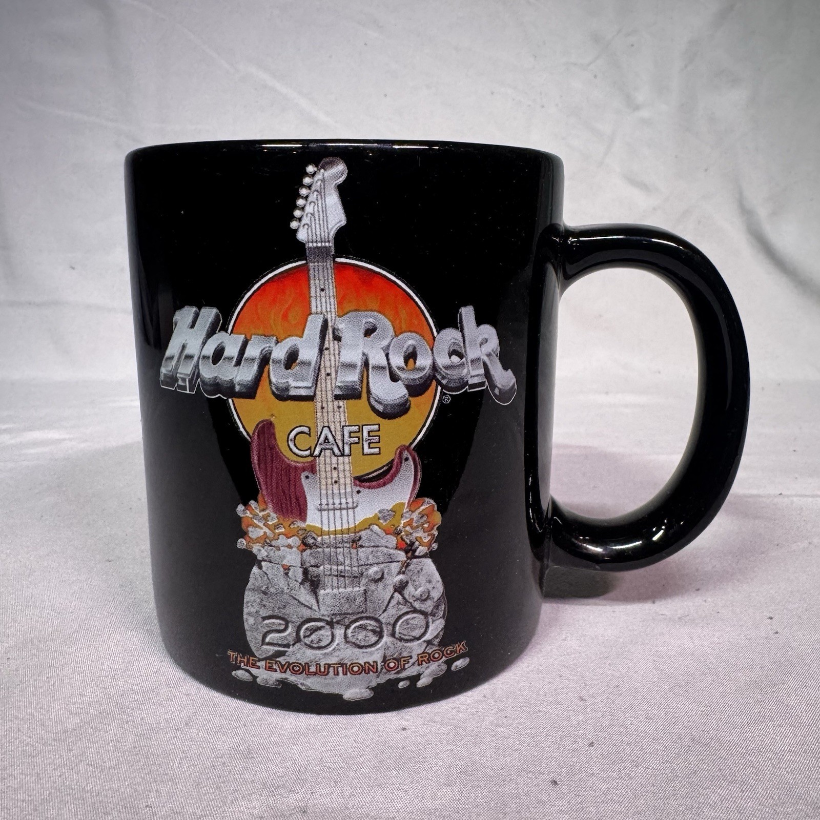 Hard Rock Cafe 2000 The Evolution of Rock Collectible Madrid Coffee Mug Cup 22oz