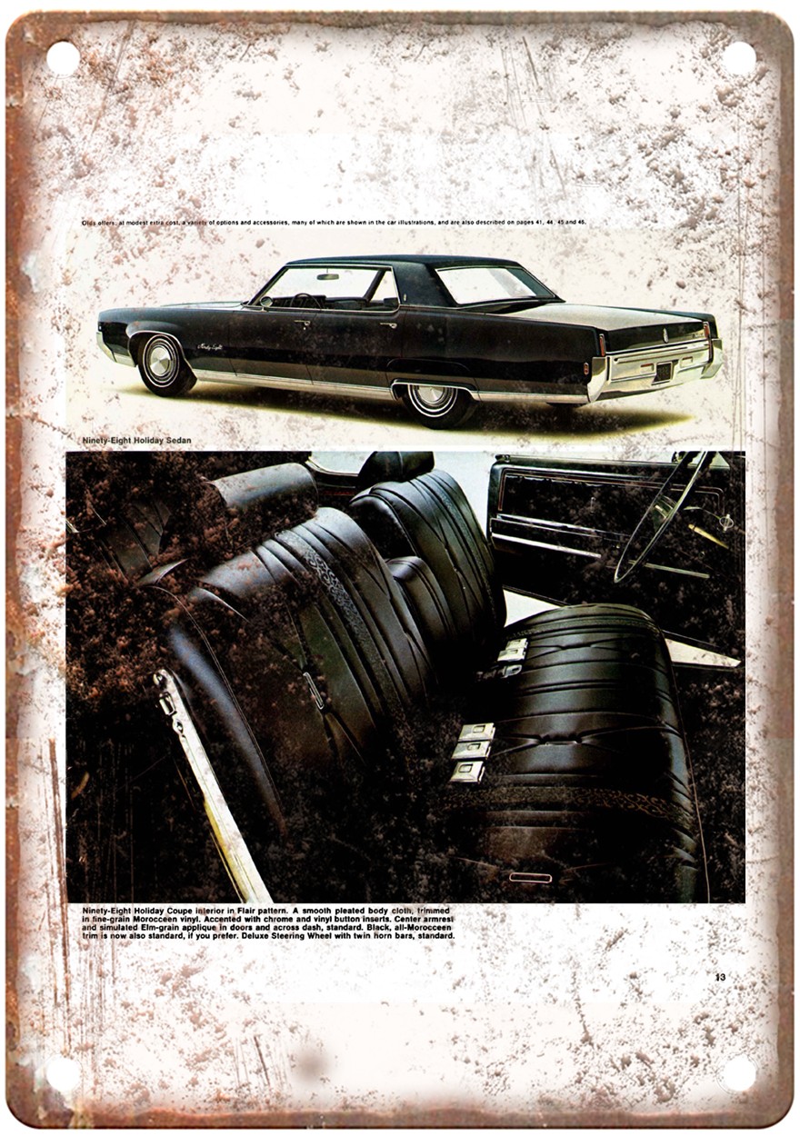 1969 Oldsmobile Vintage Auto Advertisement Retro Look Metal Sign AN233