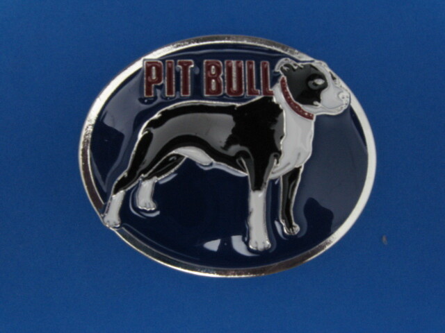 NEW OLD STOCK DOG PIT BULL PITBULL HEAVY METAL BELT BUCKLE MADE IN USA #064