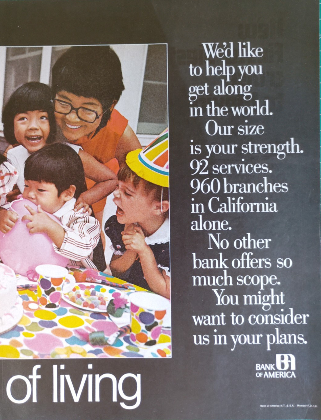 Vintage Retro 2-Pg 1970 Ad Bank Of America For The Business Of Living