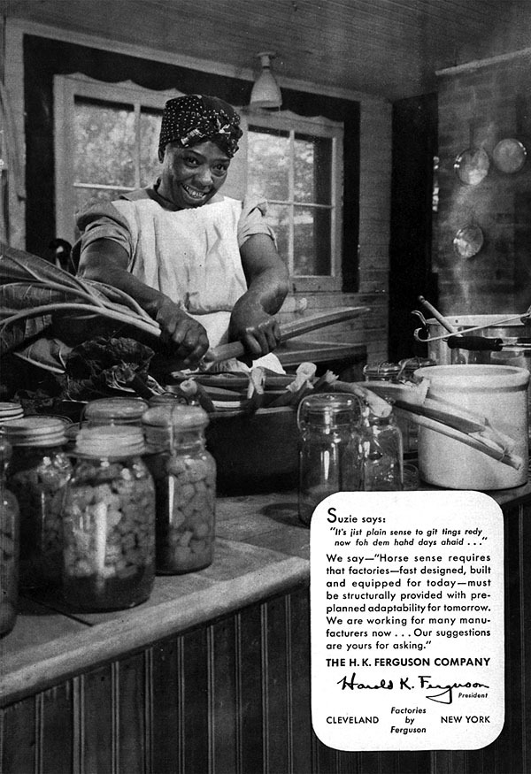 Black Cook Southern Cooking H K FERGUSON FACTORIES Negro Dialect 1941 Print Ad