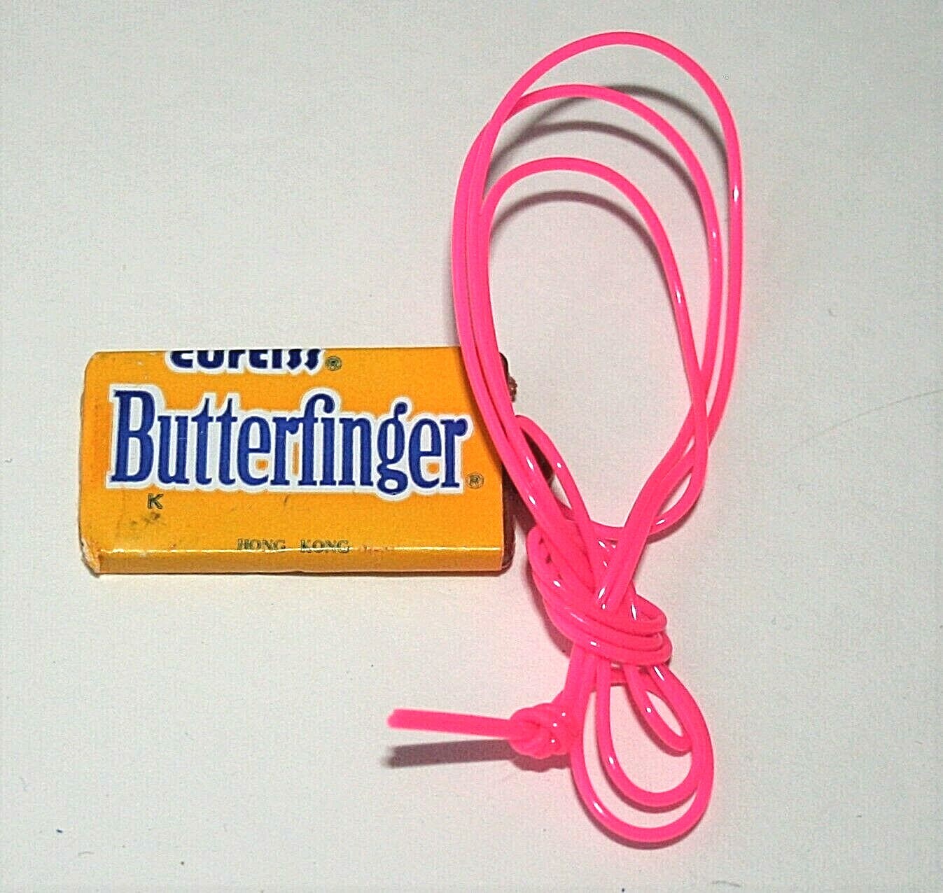 Vending Prize Curtis Butterfinger Candy Plastic Necklace Pendant 1970s NOS New