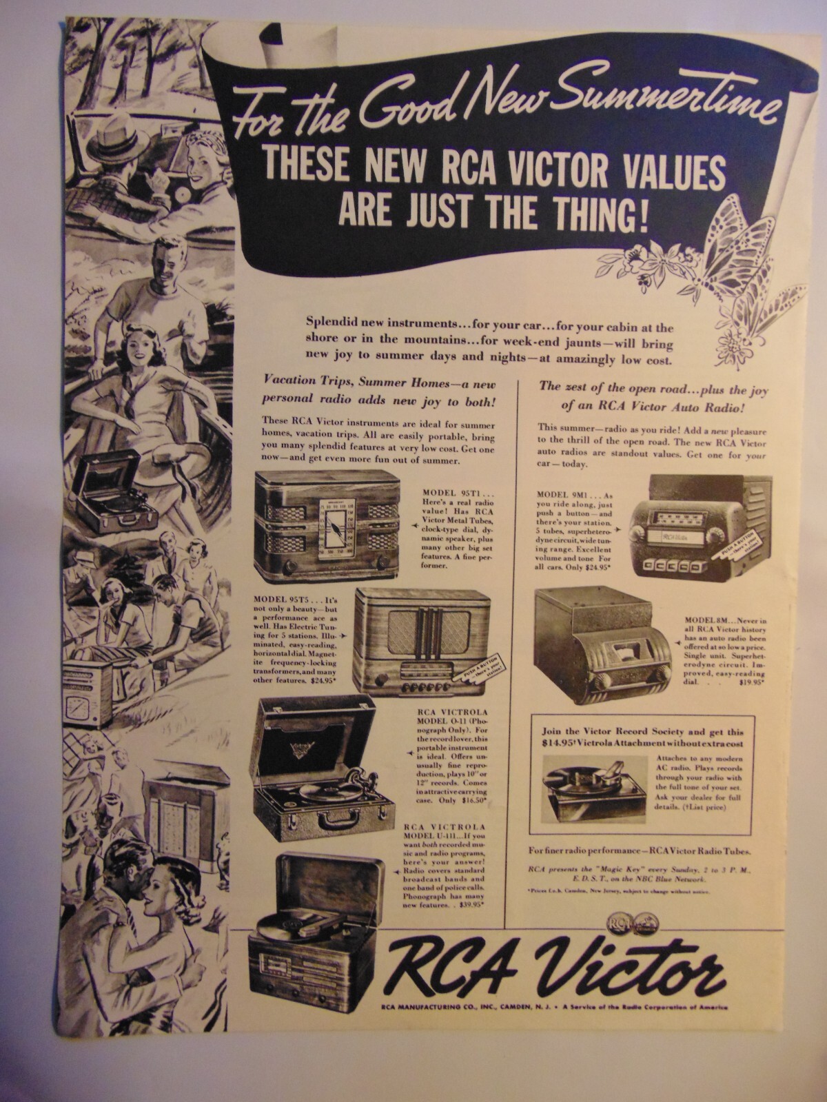 1938 RCA VICTOR Radios & Victrolas vintage print ad