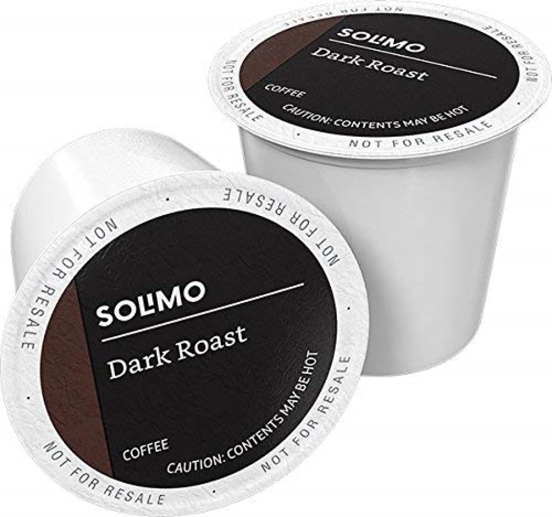 Amazon Brand – Solimo Dark Roast Coffee Pods, Compatible with Keurig 2.0 K-Cup