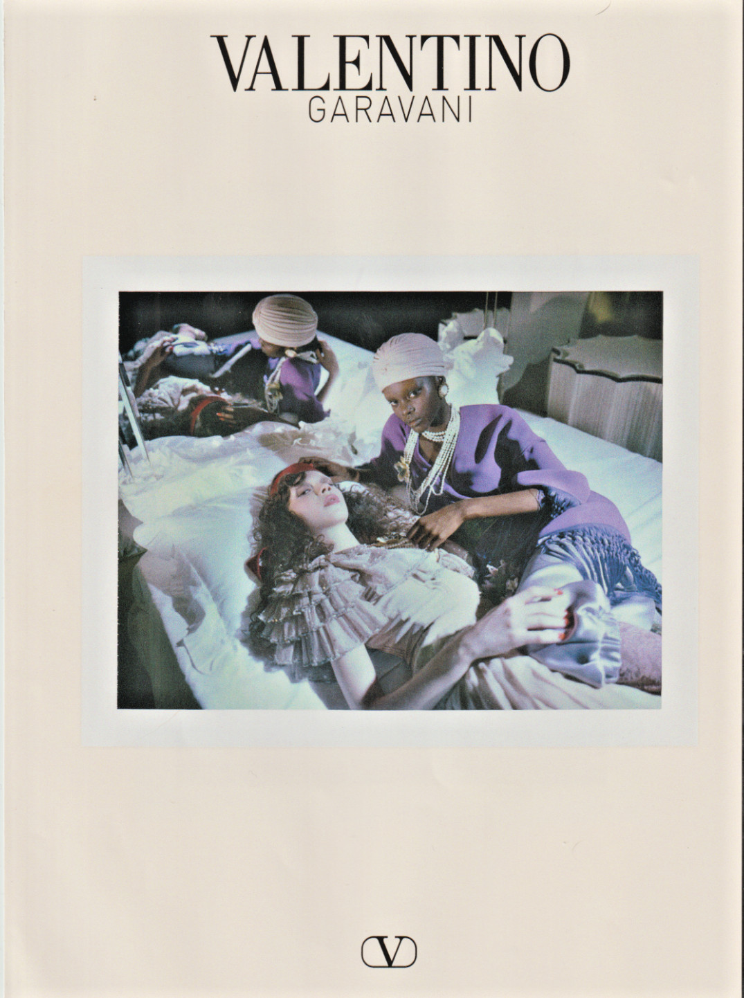 2024 Valentino Garavani Print Ad 7.5″x11″ Sexy Models Bed Mirror