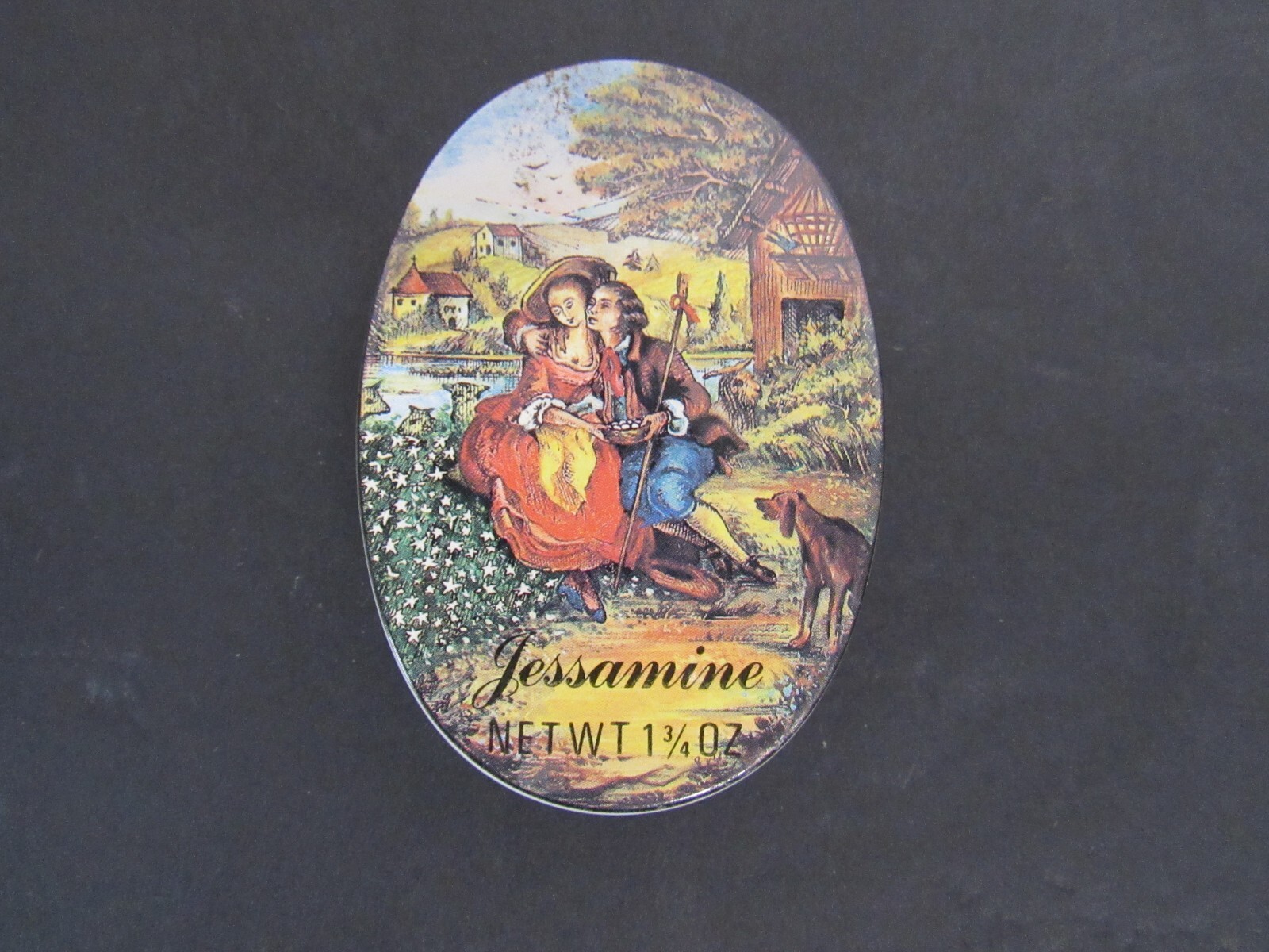 Vintage Tin Jessamine Flavigny Anise Candy Made in France by Troubat EMPTY 3.5″