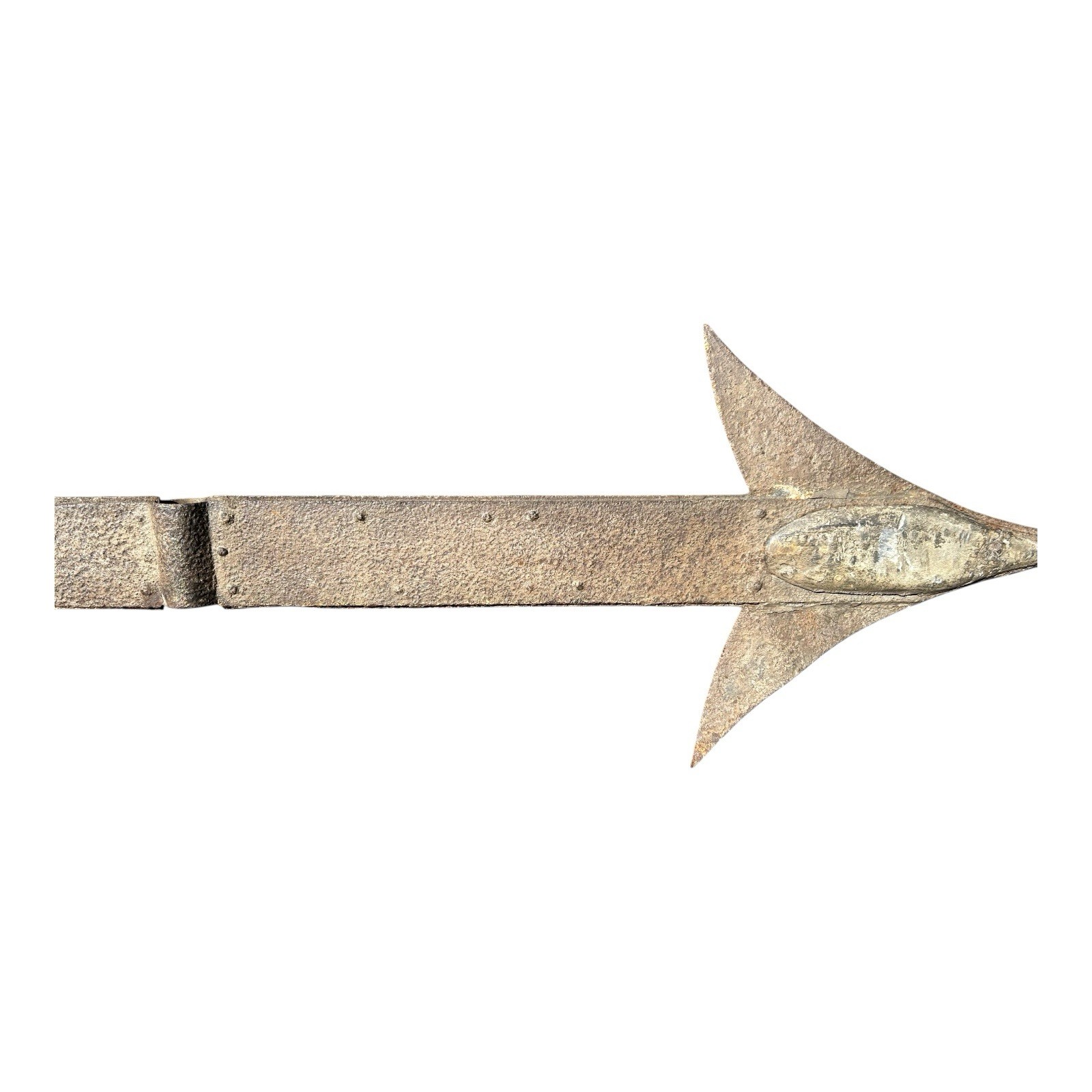 Antique Folk Art Wrought Iron Arrow Directional Trade Sign