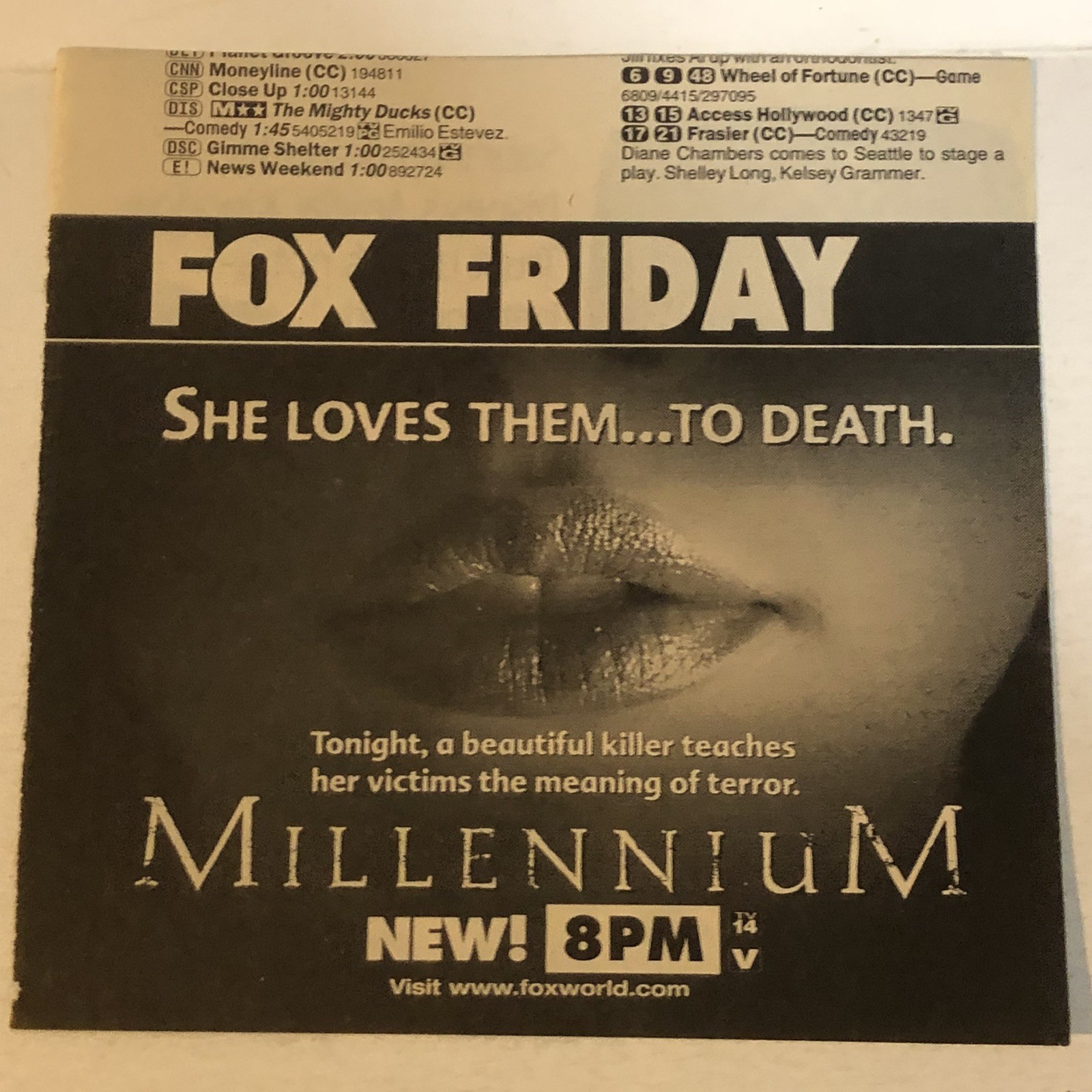 Millennium Tv Series Print Ad Lance Henriksen TPA12