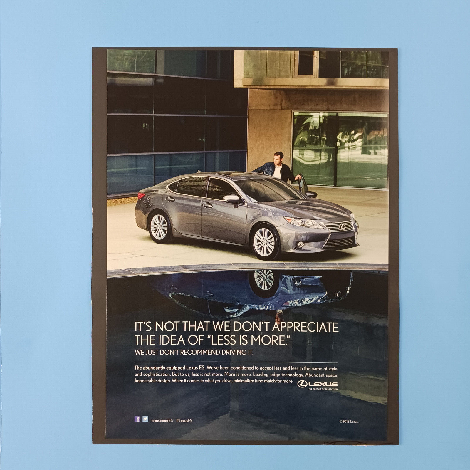 2014 Lexus ES Less is More Print Advertisement