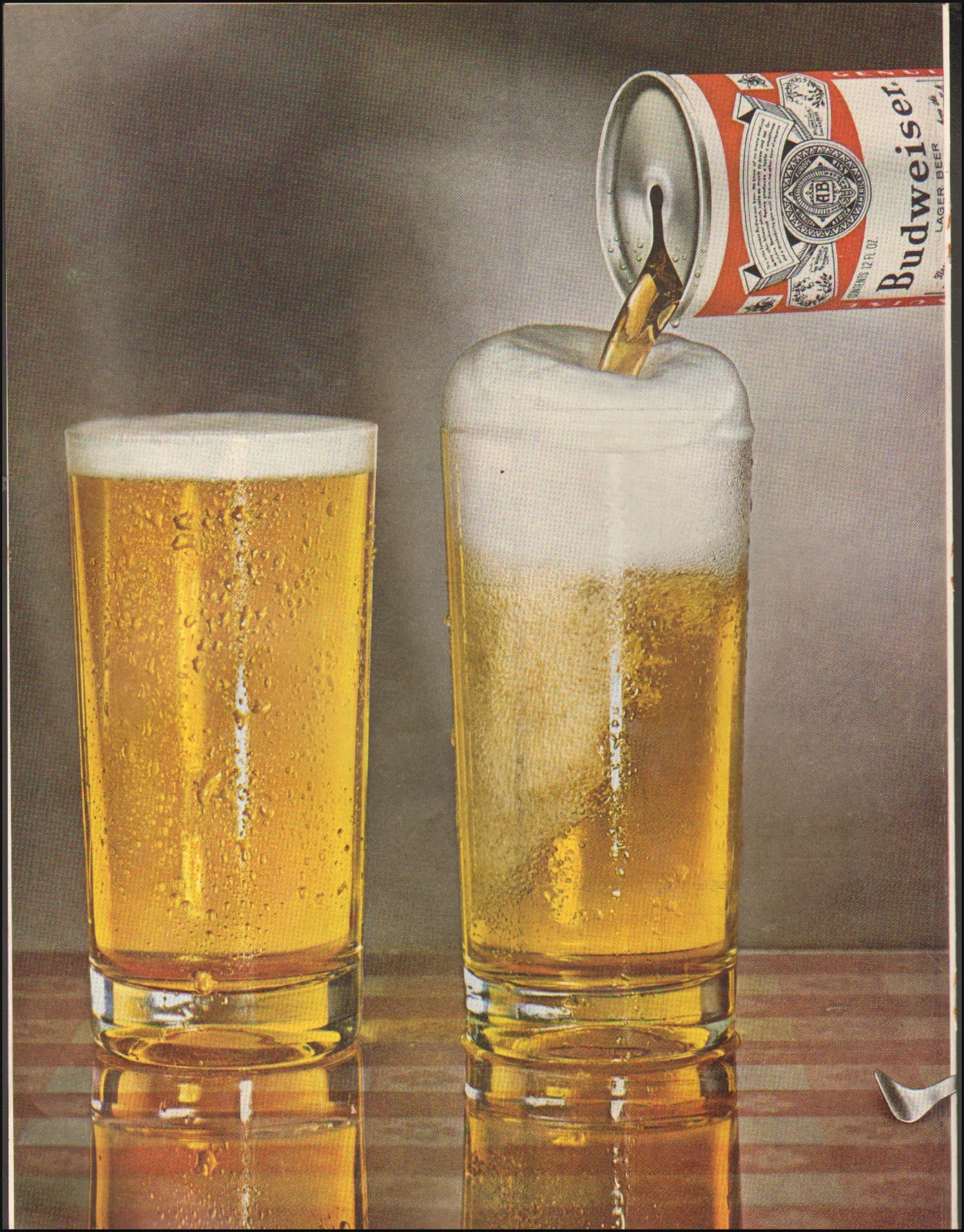 1965 Vintage ad Budweiser alcholic beverage retro can glasses 2-pgs 02/19/26