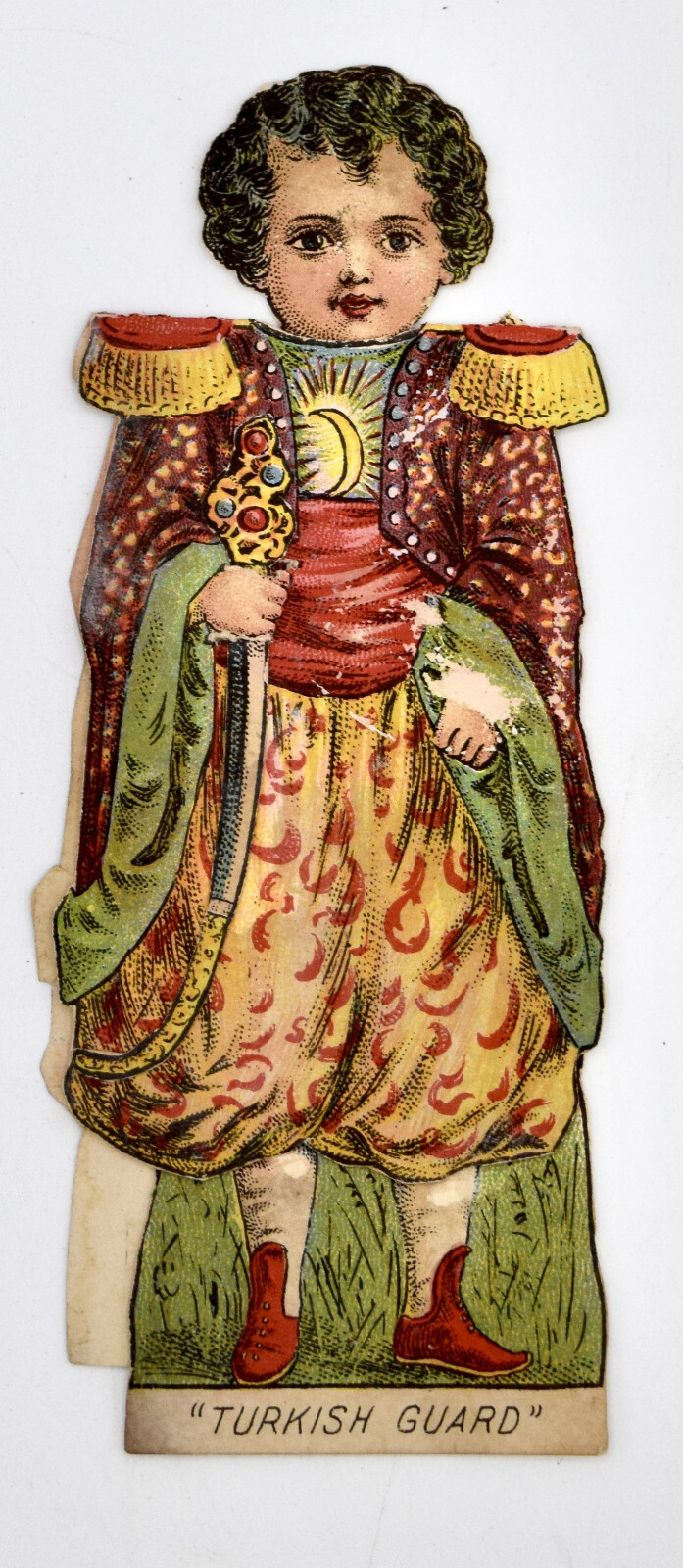 Enterprise Coffee Paper Doll Turkish Guard Die Cut Card Balitmore MD