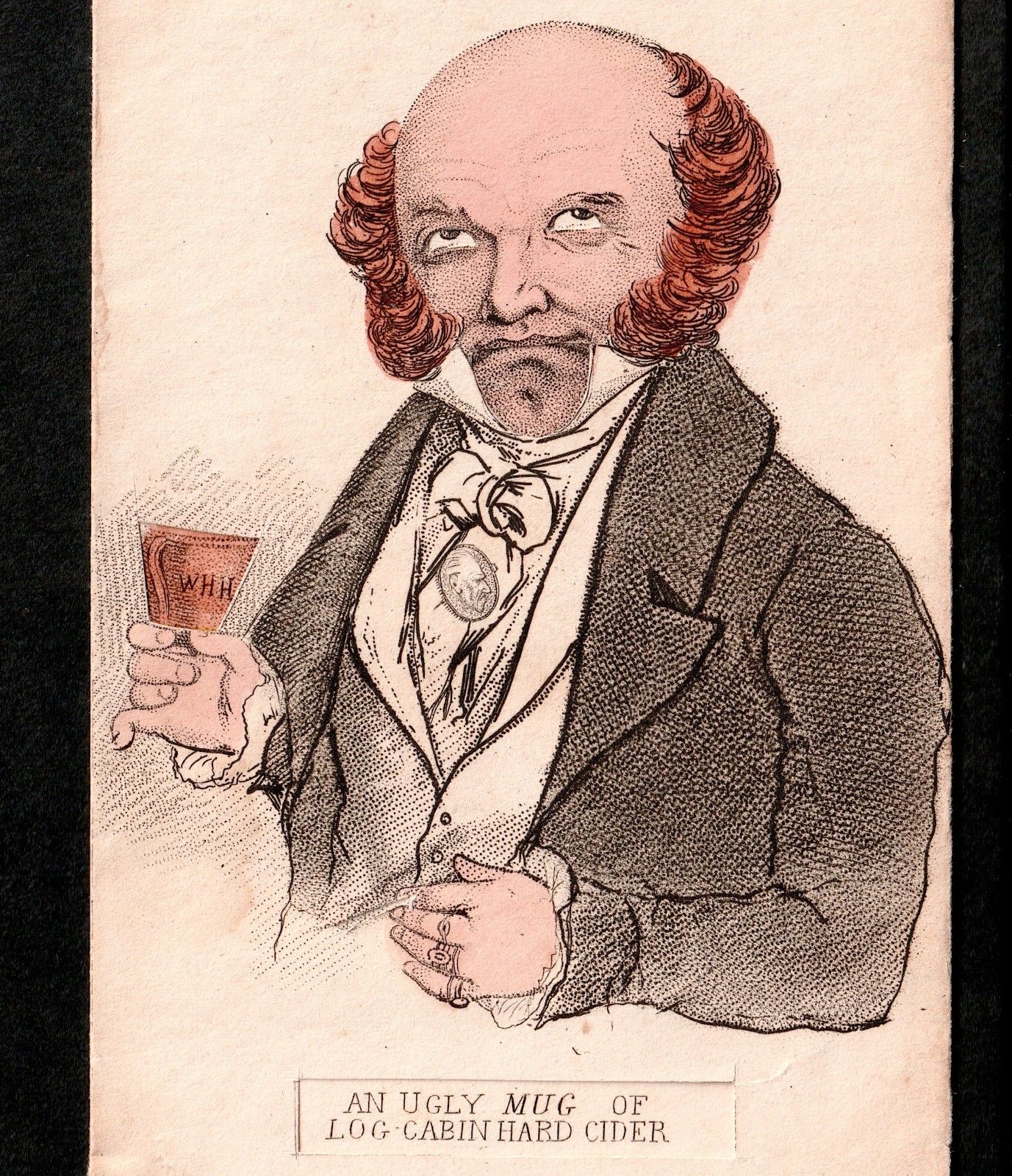 RARE – 1840 Martin Van Buren David Claypool Johnston Cider Mug Metamorphic SR.Mv