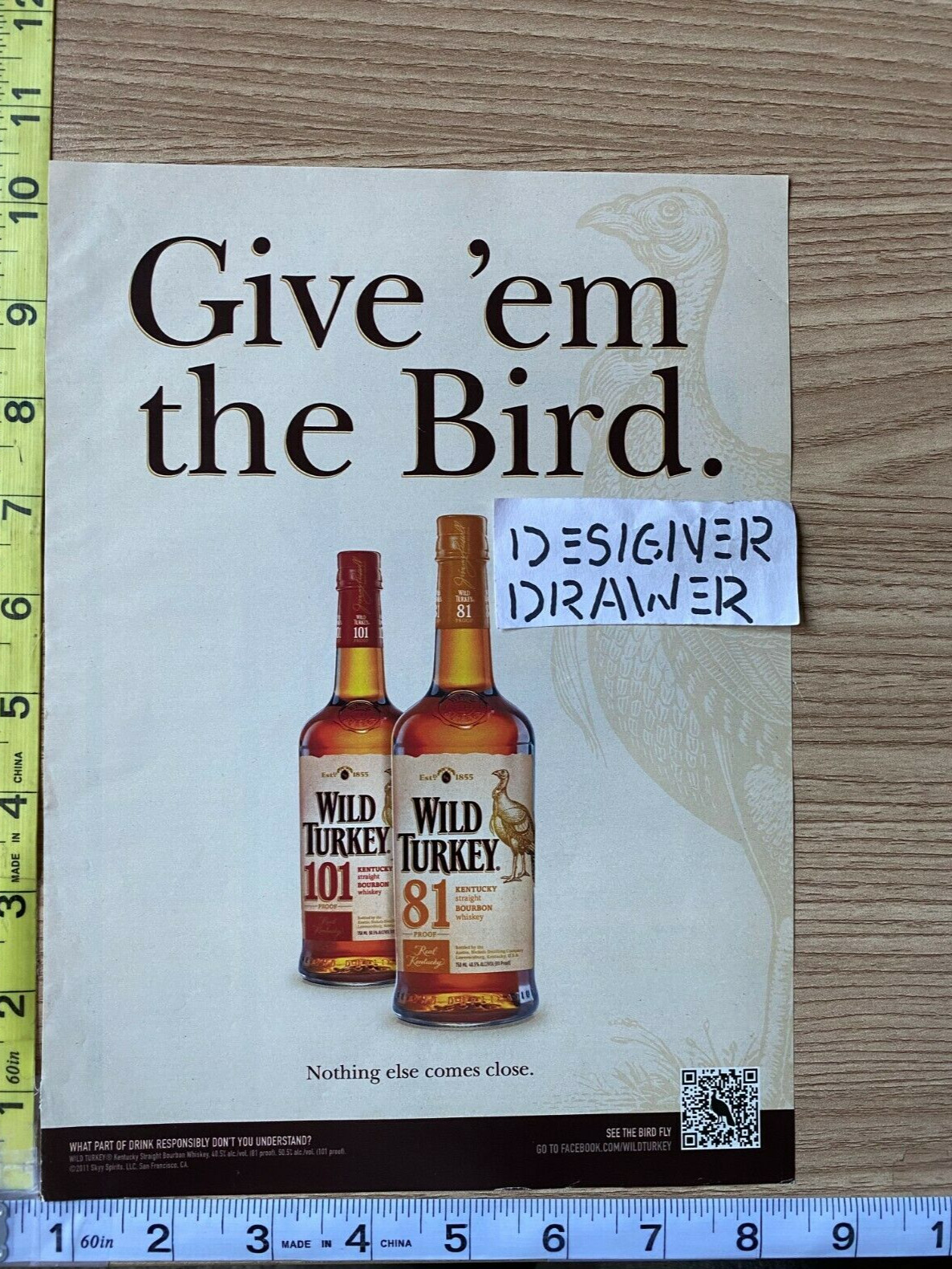 Wild Turkey Alcohol 2011 Print Advertisement: Give ‘Em The Bird