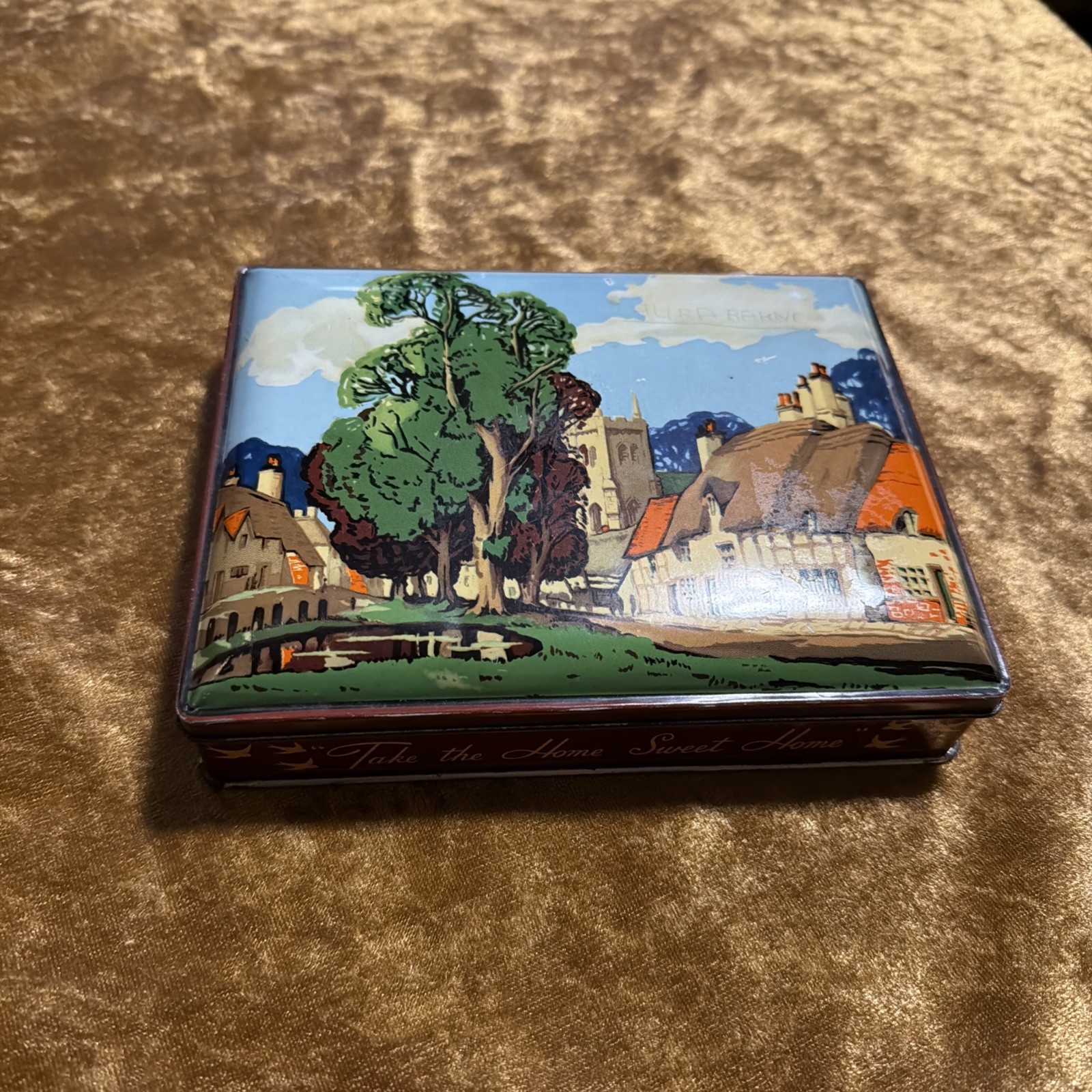 BLUE BIRD TOFFEE VTG TIN BOX EMPTY BY HARRY VINCENT LTD