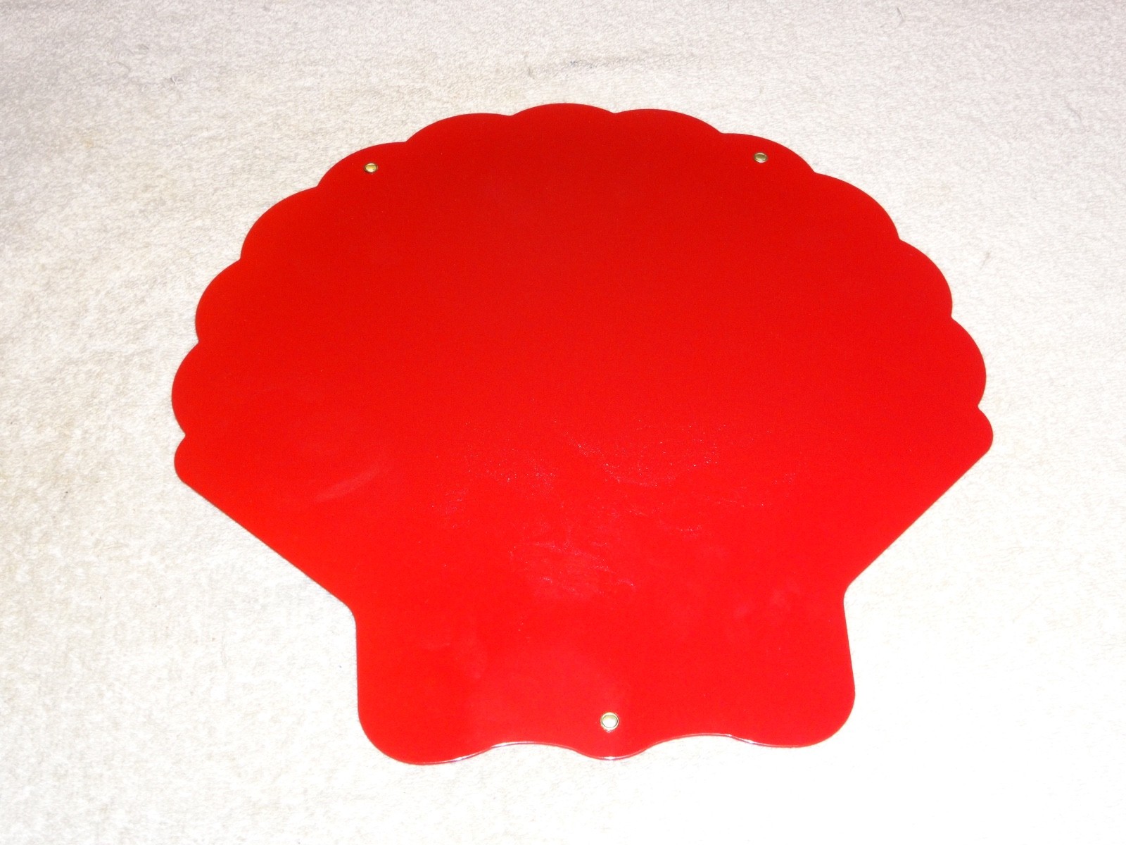 VINTAGE SUPER SHELL ⛽️ GASOLINE 11 3/4″ PORCELAIN METAL SERVICE STATION OIL SIGN