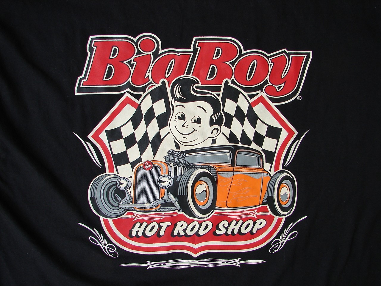 Bobs Big Boy Hot Rod Shop Car Culture Vintage Shirt Size L