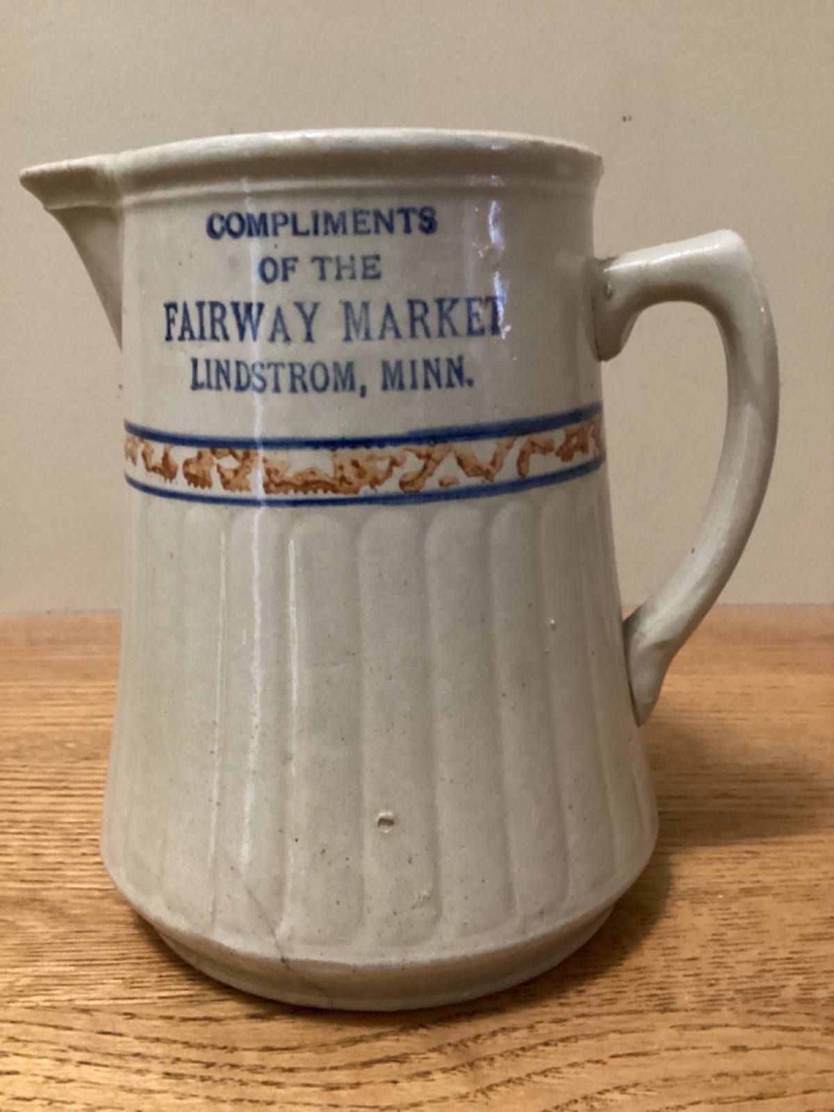 Fairway Market Lidstrom Minn. Advertising Red Wing Pitcher Minnesota-Has Damage