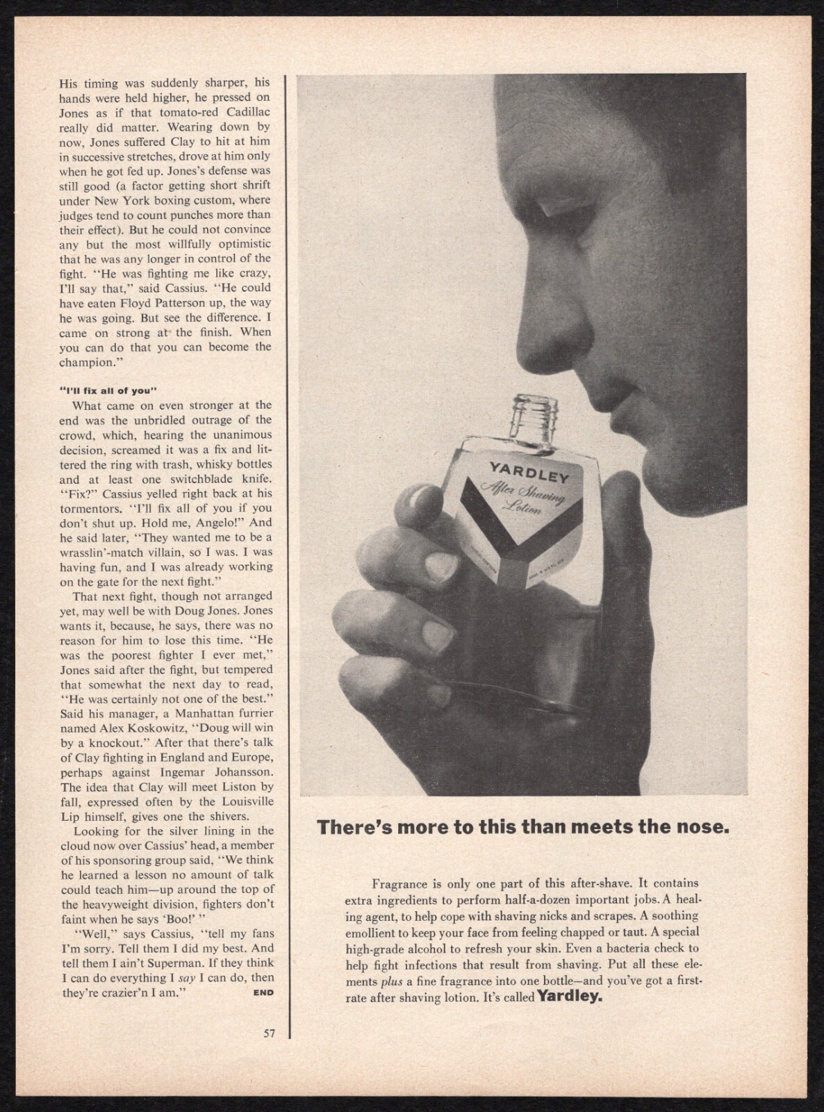 1963 Yardley After Shaving Lotion Fragrance Healing Soothing Alcohol Print Ad