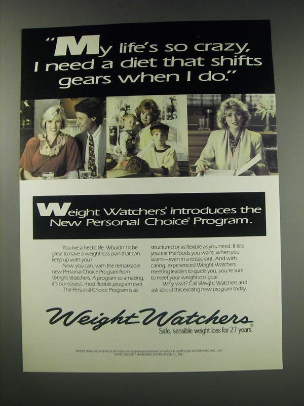 1991 Weight Watchers Personal Choice Program Ad – My life’s so crazy
