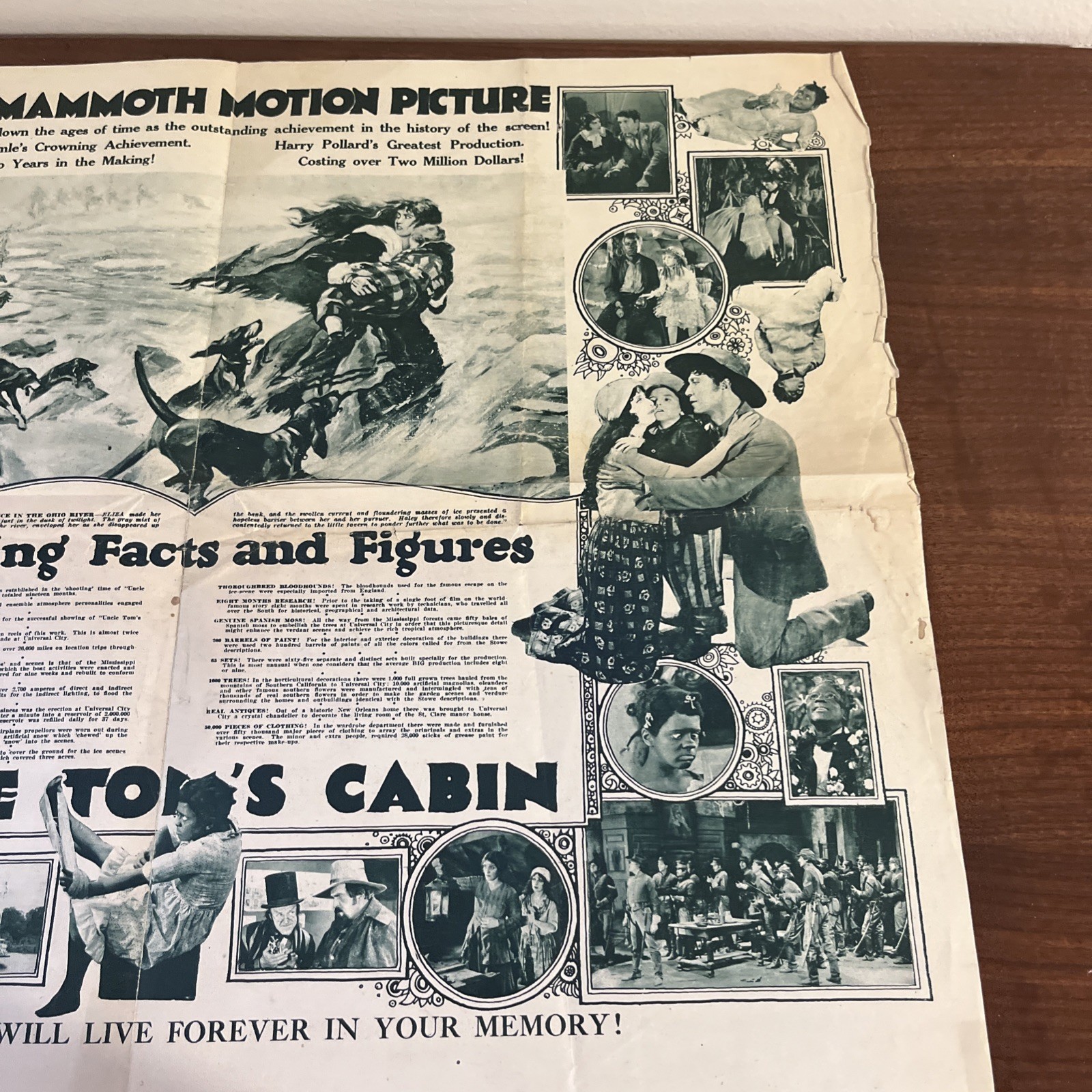 Rare 1928 Uncle Tom’s Cabin Advertisement Paper Universal Motion Picture