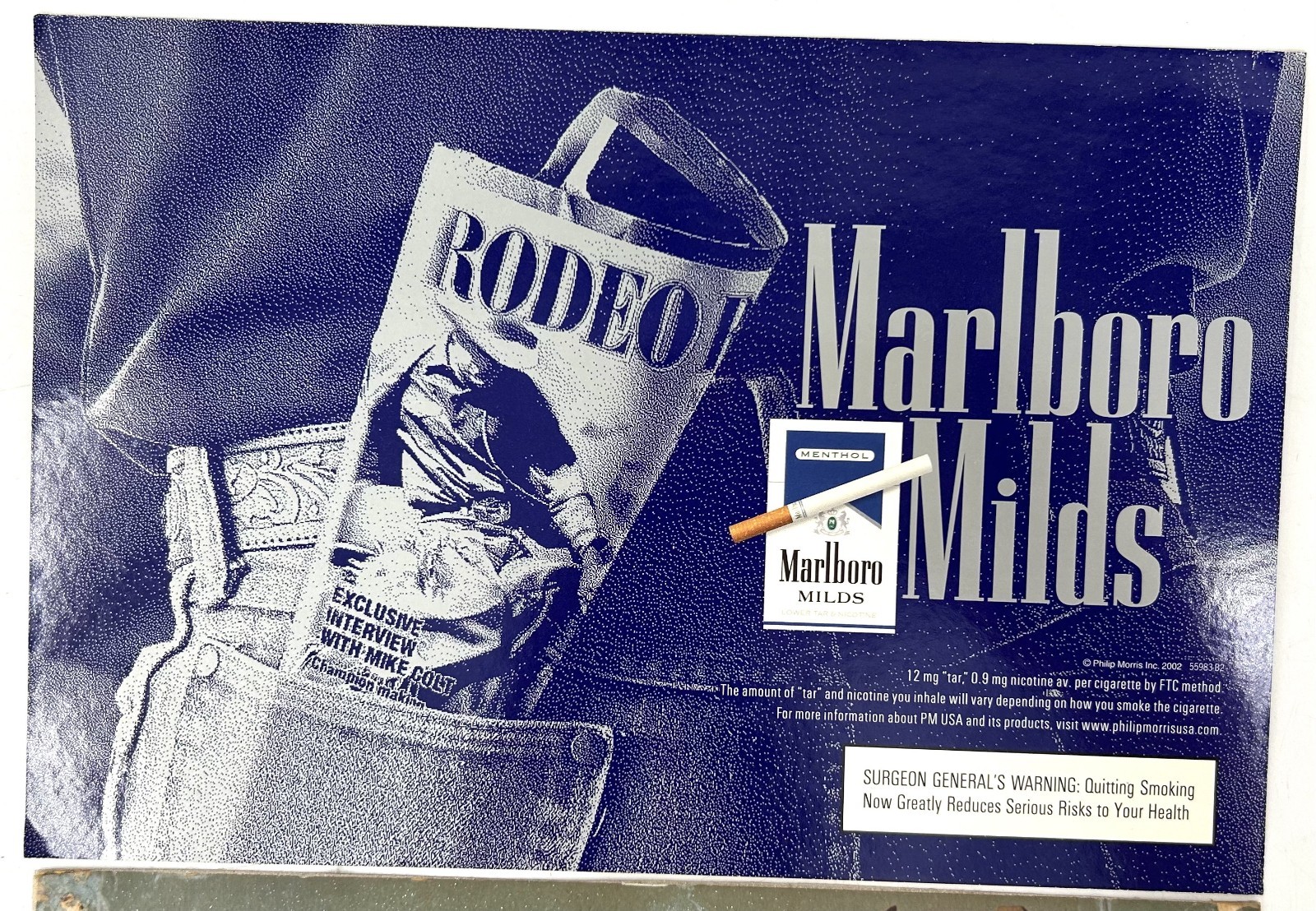 Vintage Lot of Three – (2) 1970’s & (1) 1990 Marlboro Cardboard Advertisements