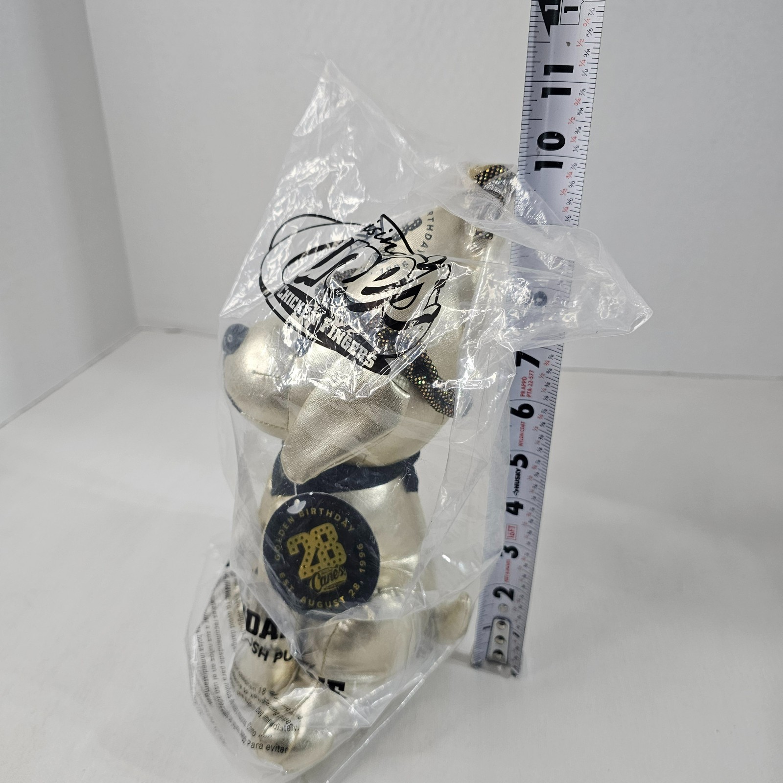 Raising Cane’s Puppy Plush Golden 28th Birthday Limited Edition Stuffed Animal