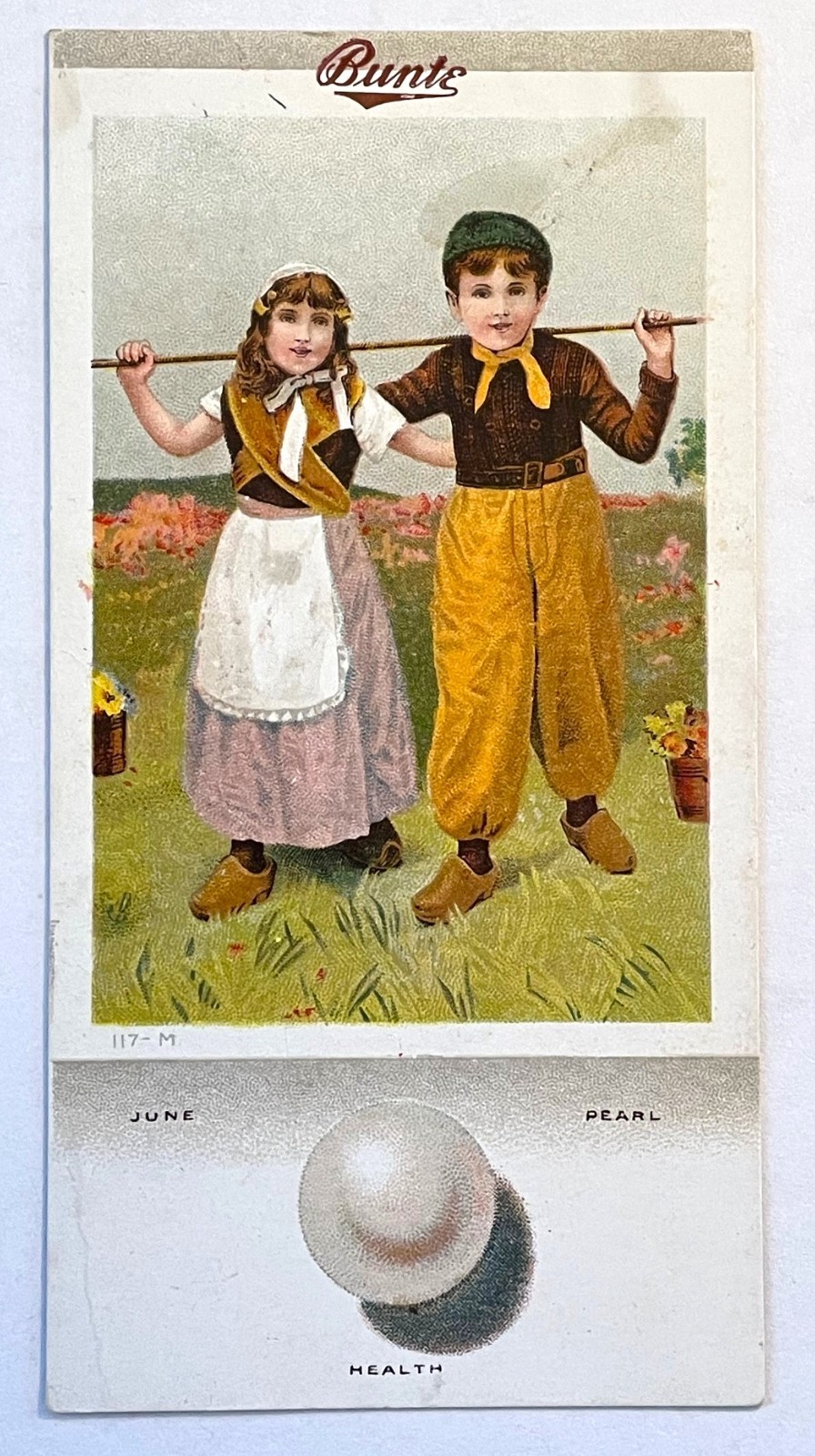 Vintage Bunte Chocolates Chicago Birthday Horoscopes Pearl Advert Card