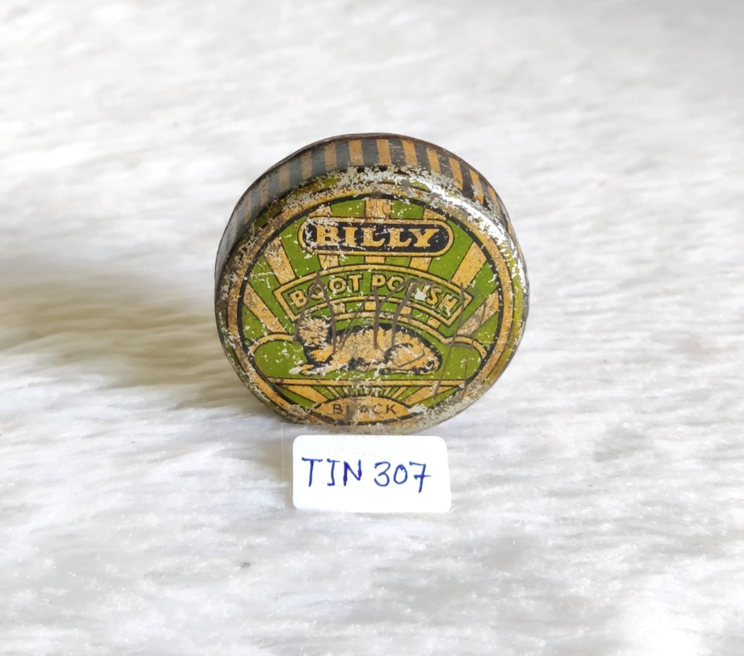 1960s Vintage Billy Boot Polish Black Advertising Decorative Old Tin Box TIN307