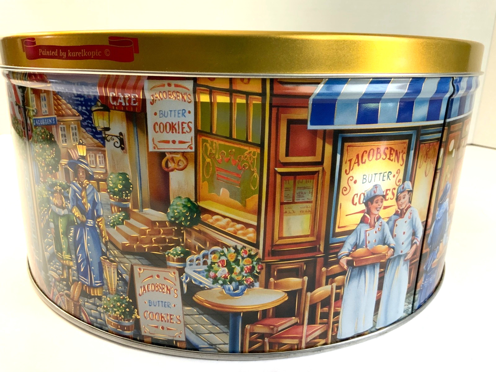 Jacobsens Danish Butter Cookie Collectible Tin EMPTY Sam’s Club 2025 Christmas