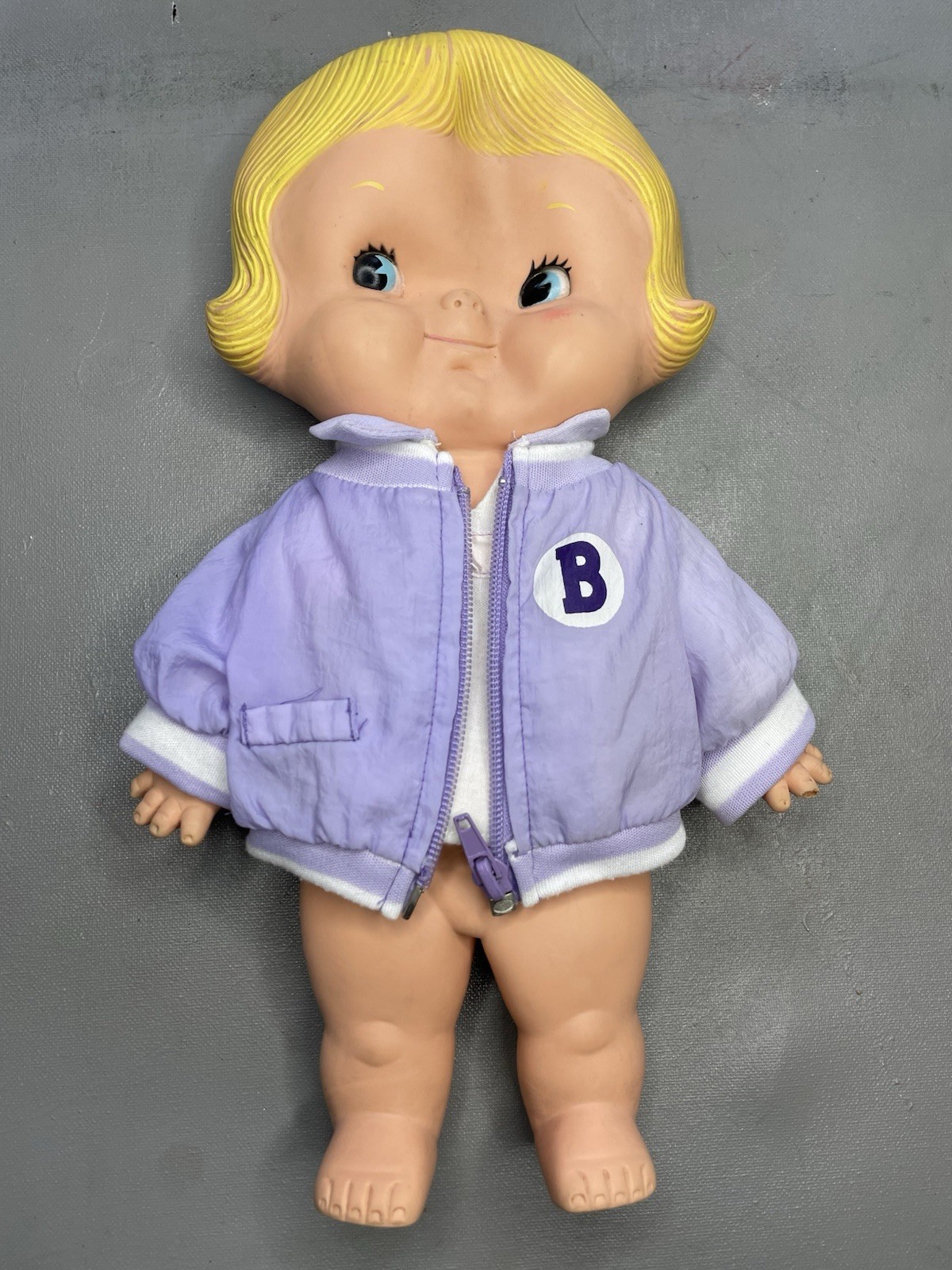 Vintage Uneeda Campbell Soup Kid Doll Hard Rubber Flat 14” Tall 1974